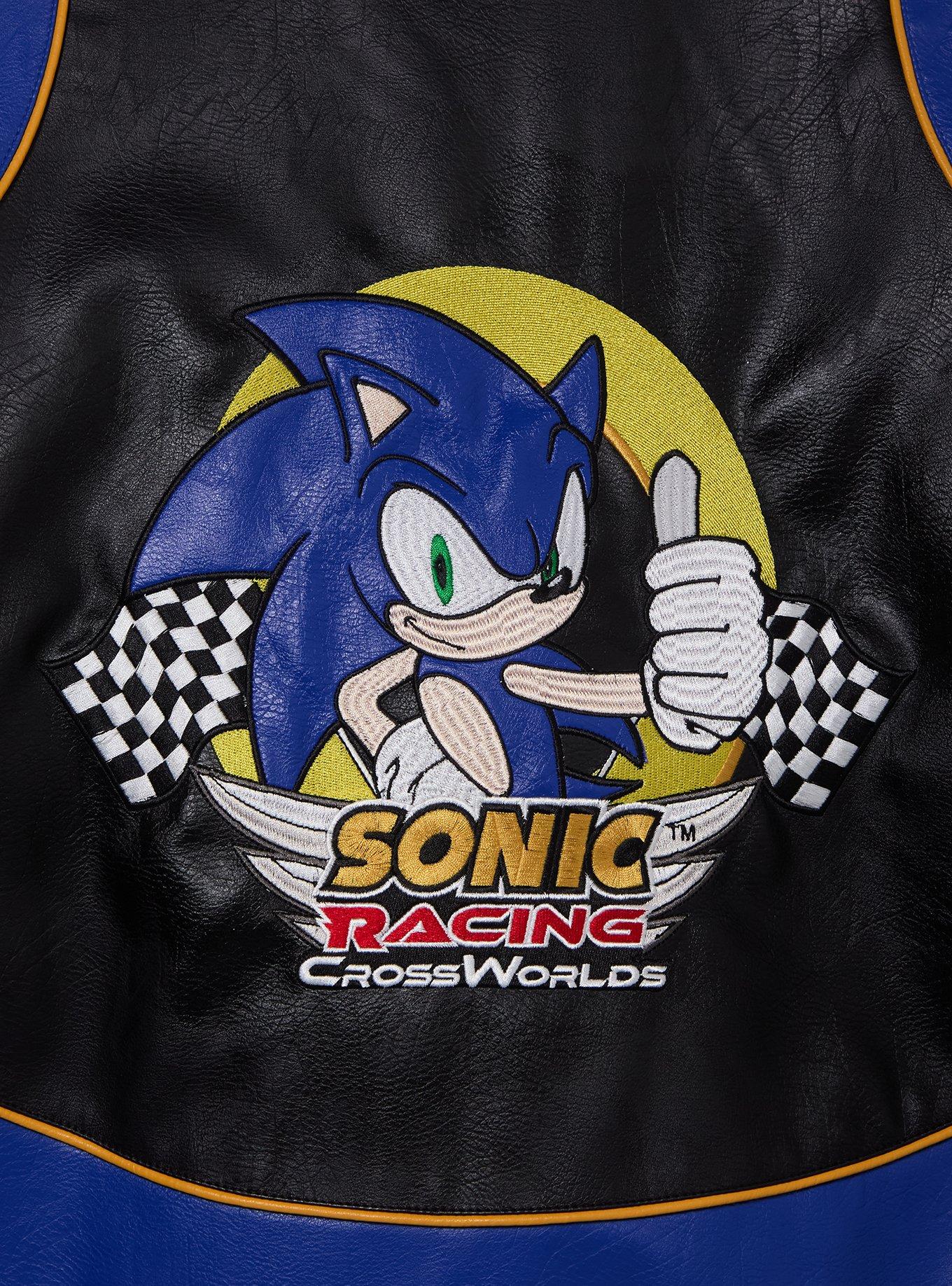 Sonic the Hedgehog Faux Leather Moto Racing Jacket - BoxLunch Exclusive
