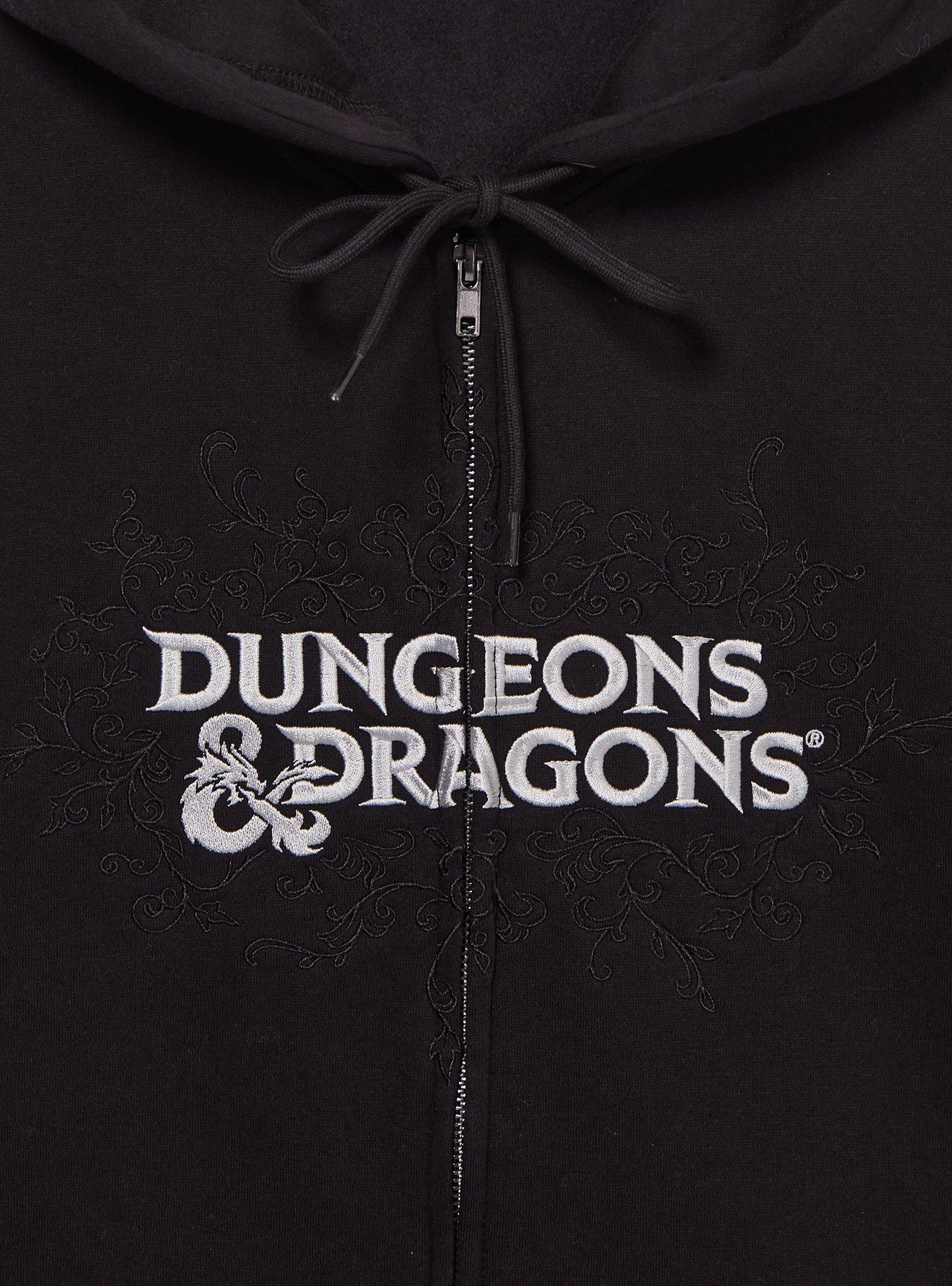 Dungeons & Dragons Embroidered Logo Zippered Hoodie - BoxLunch Exclusive, , hi-res