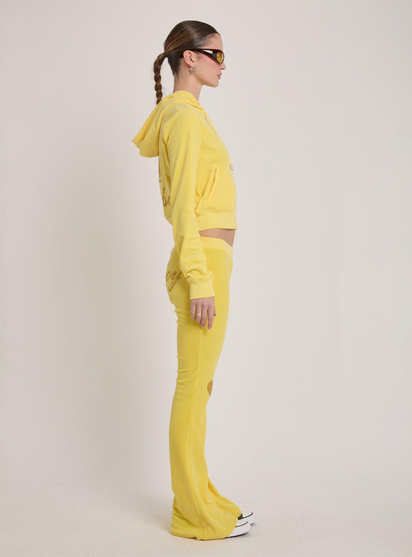Playboy Yellow Gold Rhinestone Velour Bottom, , hi-res