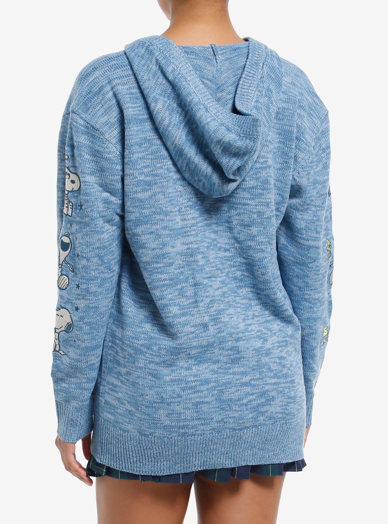 Peanuts Snoopy & Woodstock Girls Oversized Hooded Cardigan, , alternate