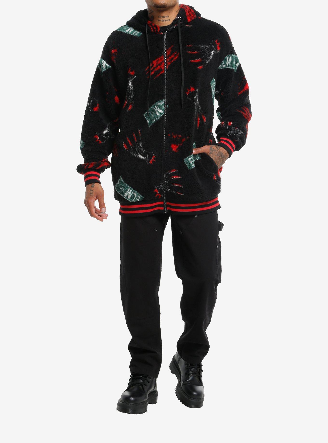 A Nightmare On Elm Street Oversized Fuzzy Hoodie, , hi-res
