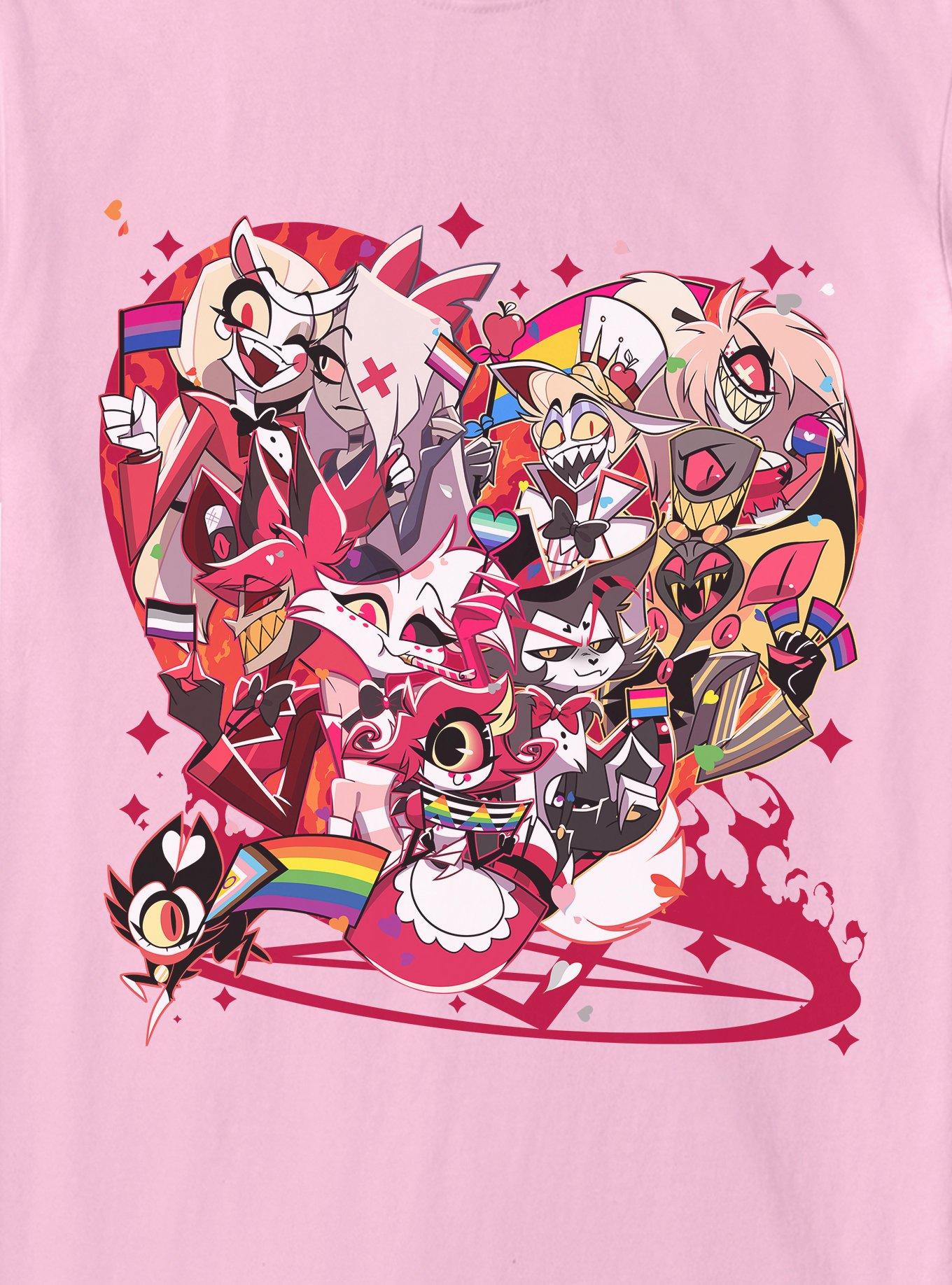 Hazbin Hotel Pride Heart Garment Dye T-Shirt, , hi-res
