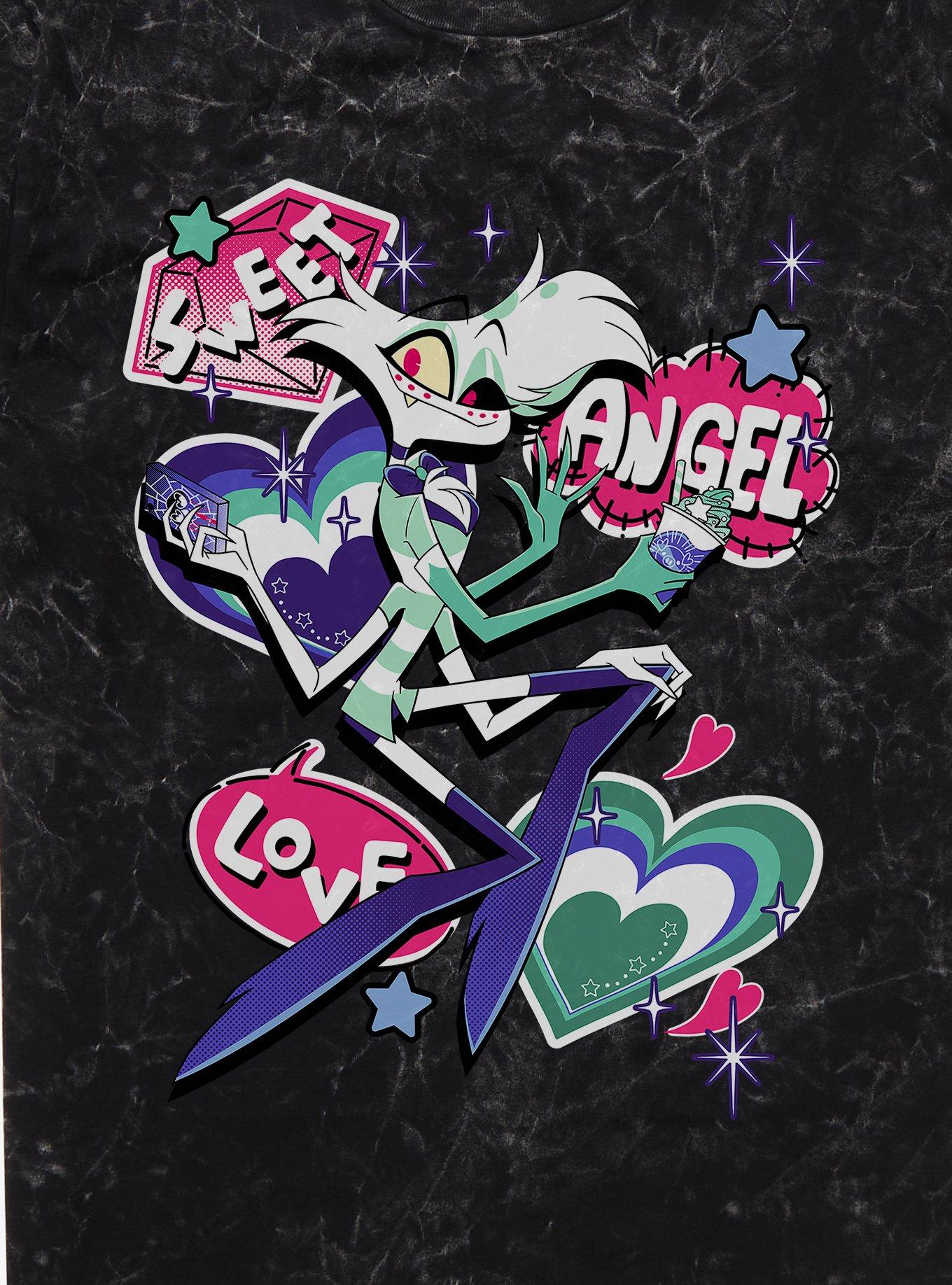 Hazbin Hotel Sweet Angel Love Angel Dust Mineral Wash T-Shirt, , hi-res