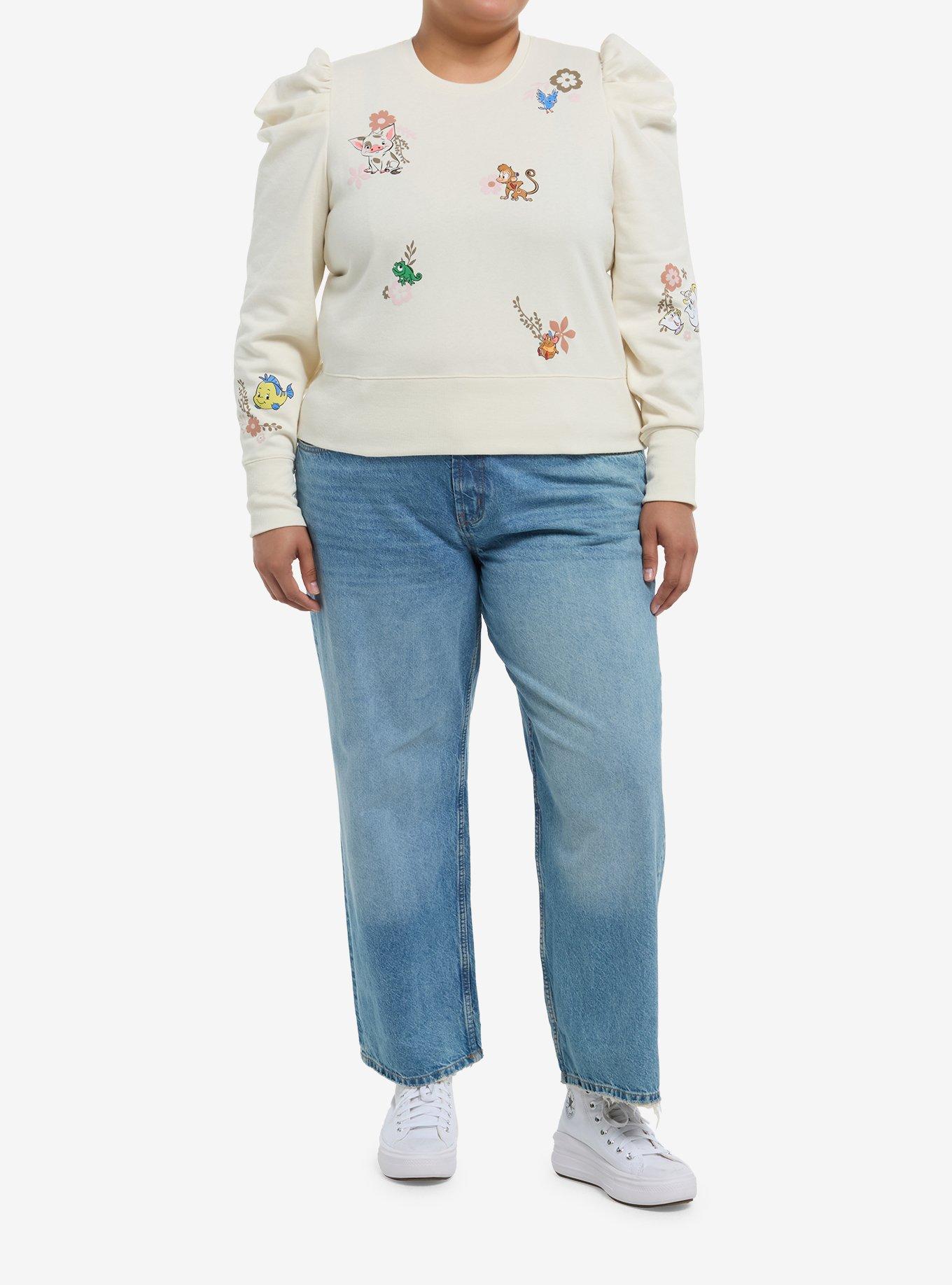 Her Universe Disney Princess Sidekicks Puff Sleeve Sweater Plus Size Her Universe Exclusive, , hi-res