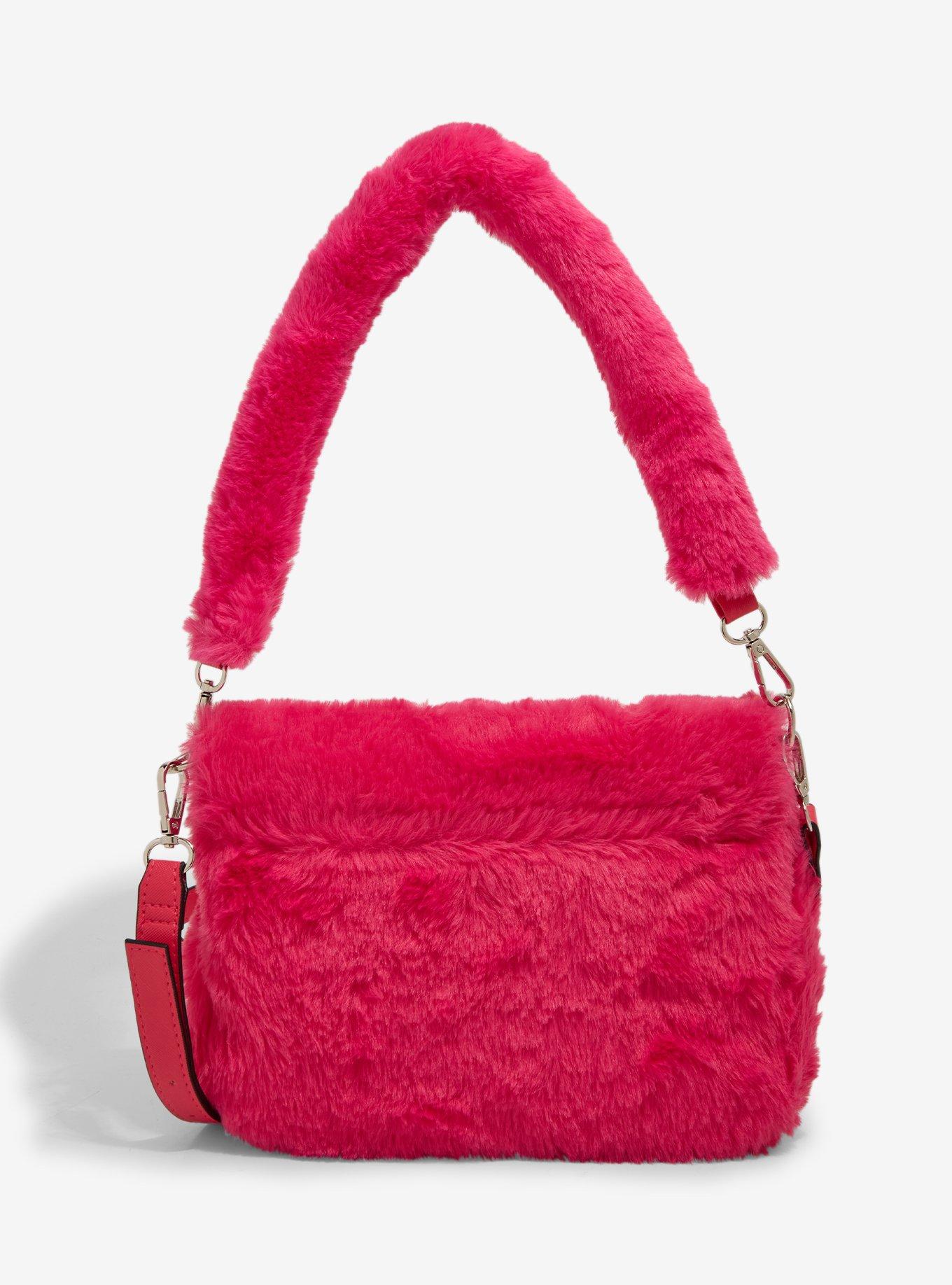 Strawberry Shortcake Fuzzy Pink Shoulder Bag, , alternate