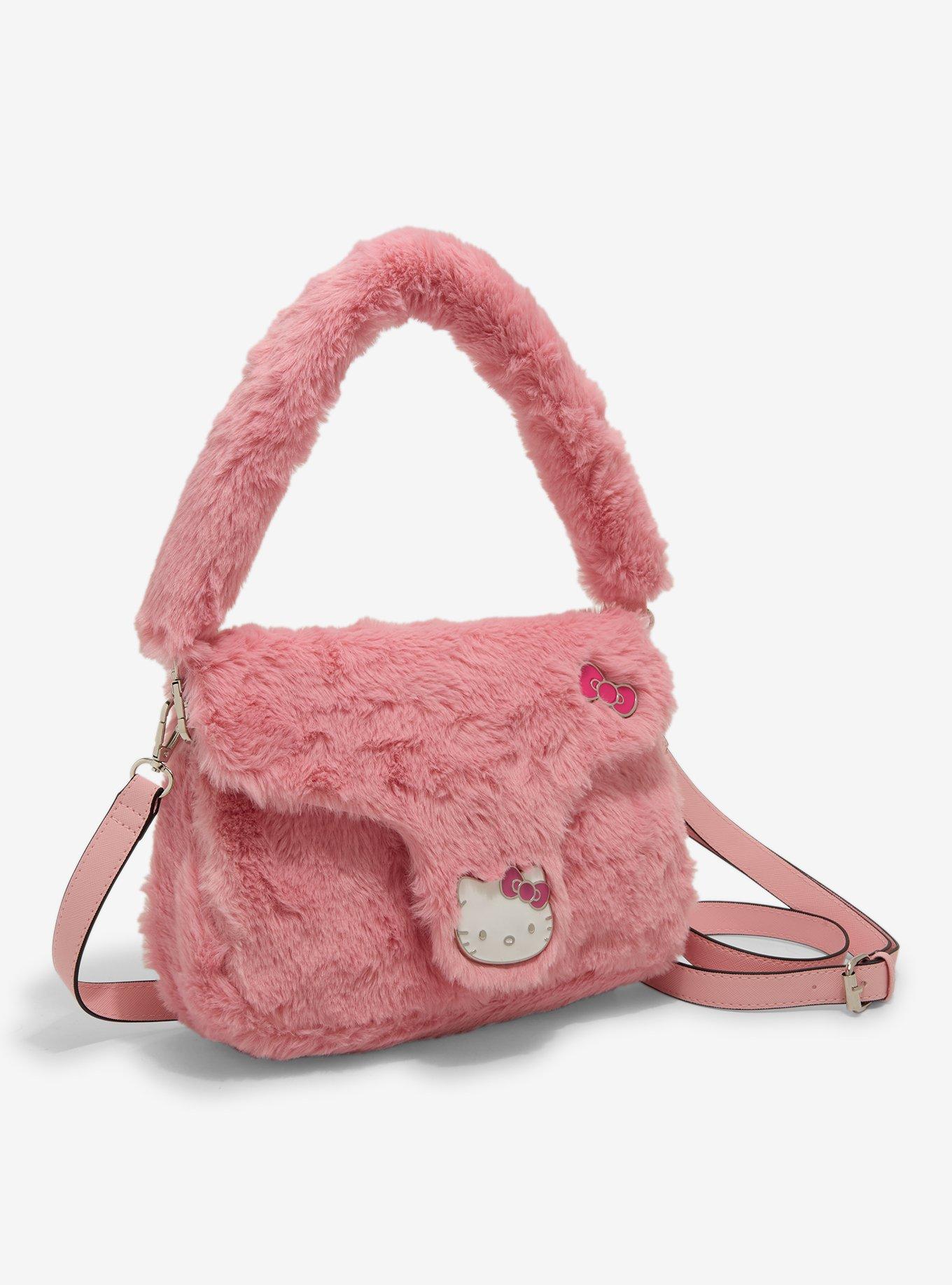 Hello Kitty Fuzzy Pink Shoulder Bag, , hi-res