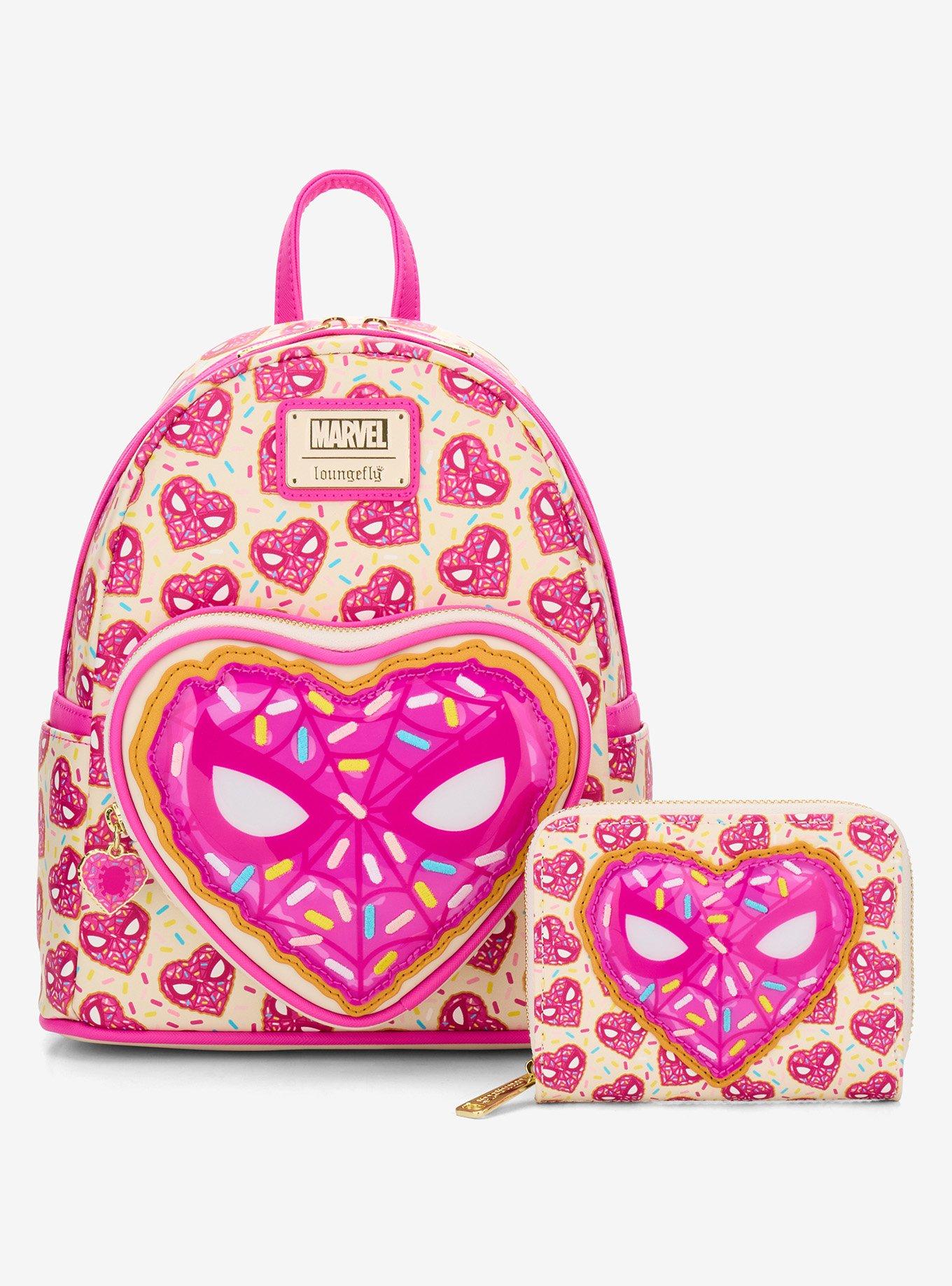 Loungefly Marvel Spider-Man Sprinkle Donut Mask Accordion Wallet - BoxLunch Exclusive