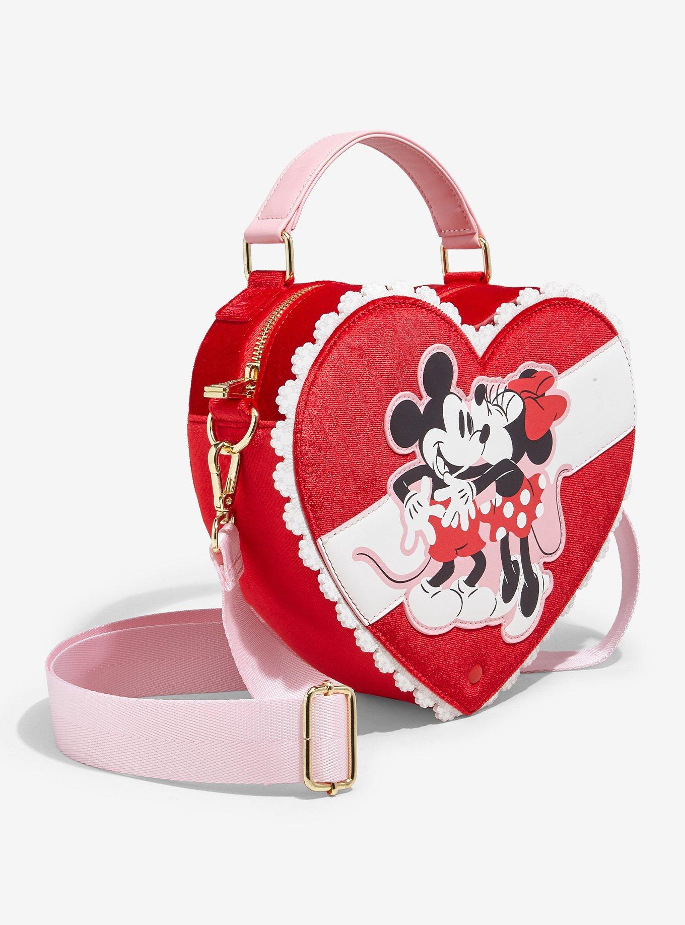 Loungefly Disney Mickey & Minnie Valentine's Day Chocolate Heart Box Chocolate Scented Figural Crossbody - BoxLunch Exclusive, , hi-res