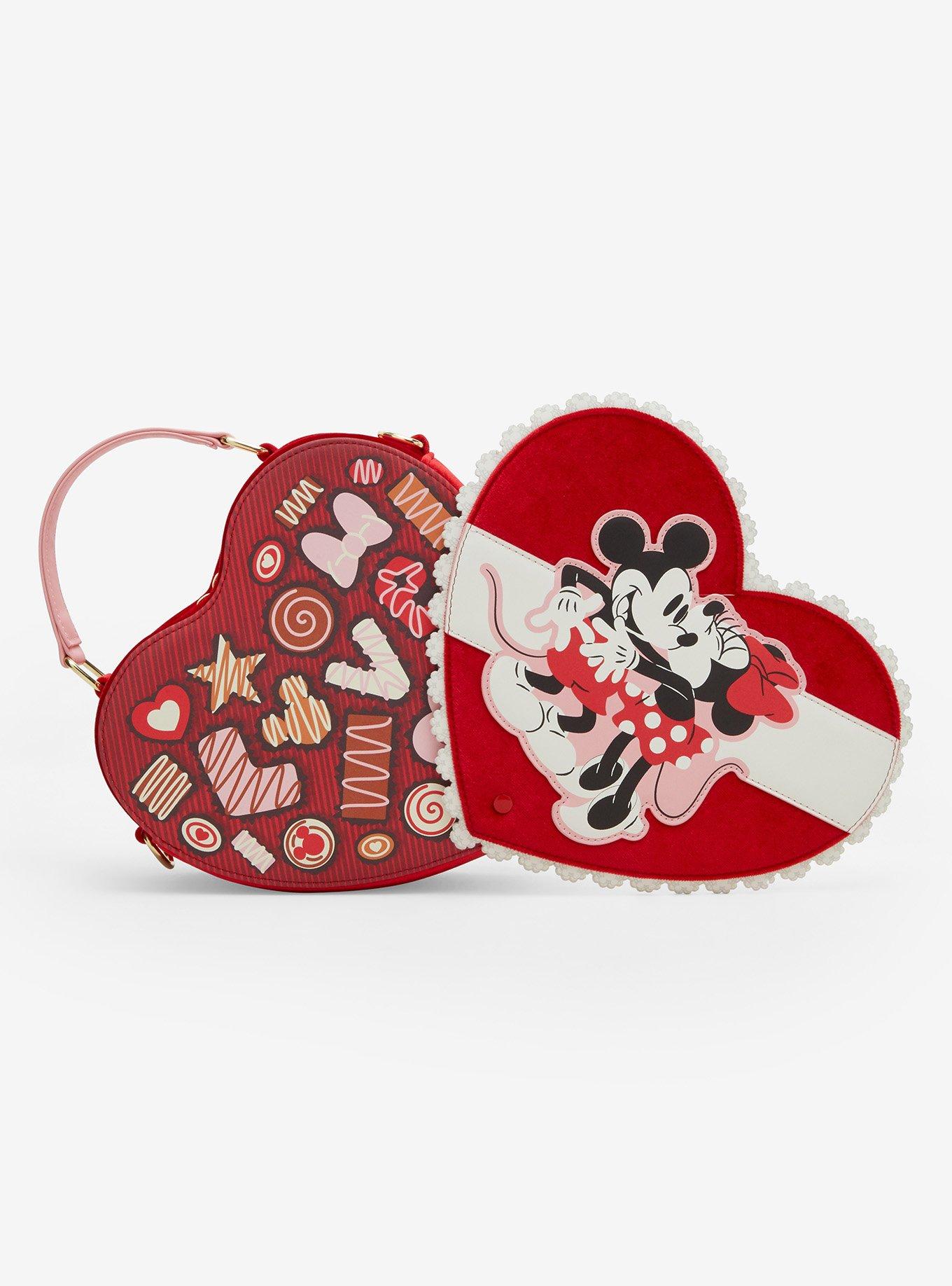 Loungefly Disney Mickey & Minnie Valentine's Day Chocolate Heart Box Chocolate Scented Figural Crossbody - BoxLunch Exclusive, , alternate