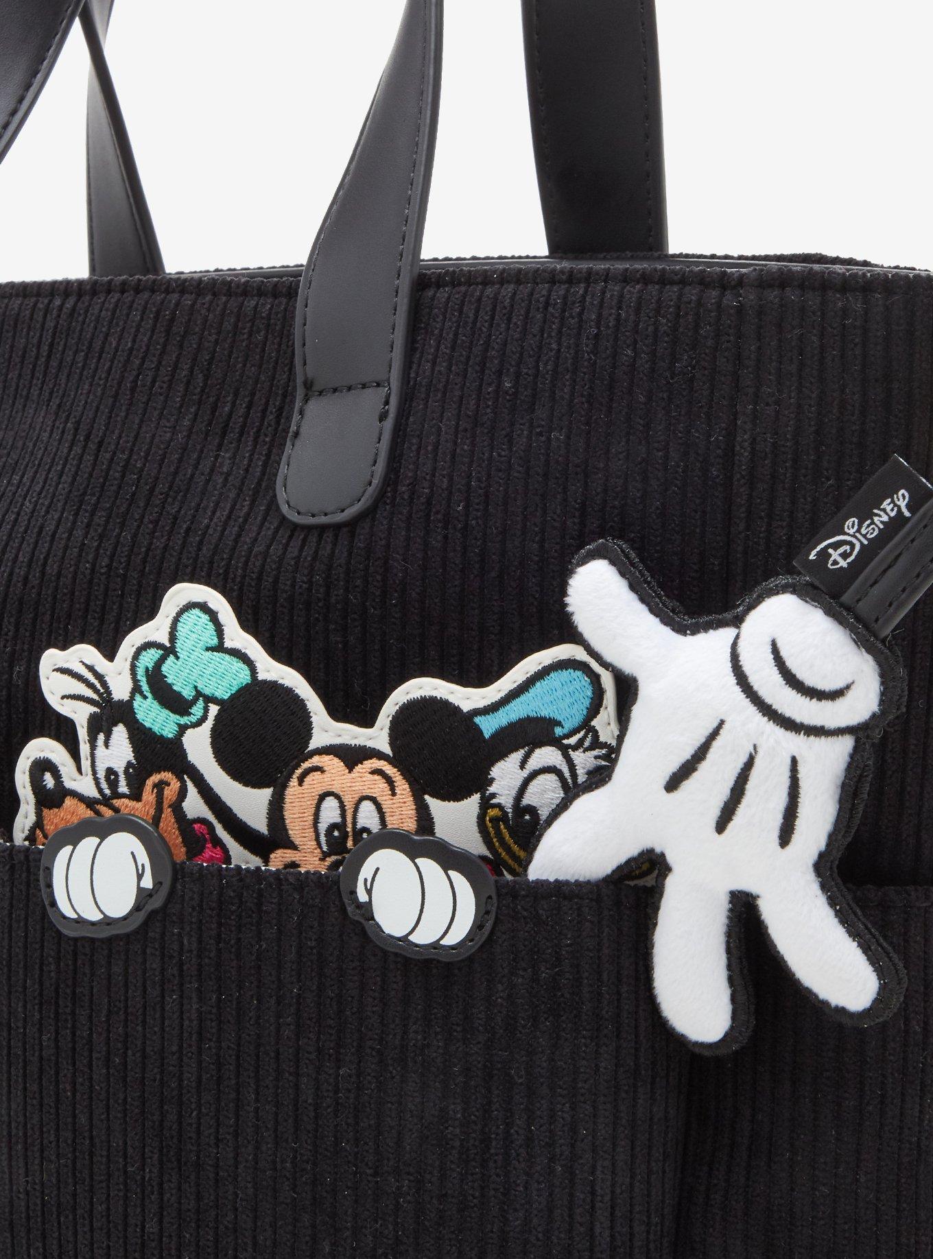 Loungefly Disney Mickey & Friends Peeking Pocket Corduroy Tote - BoxLunch Exclusive