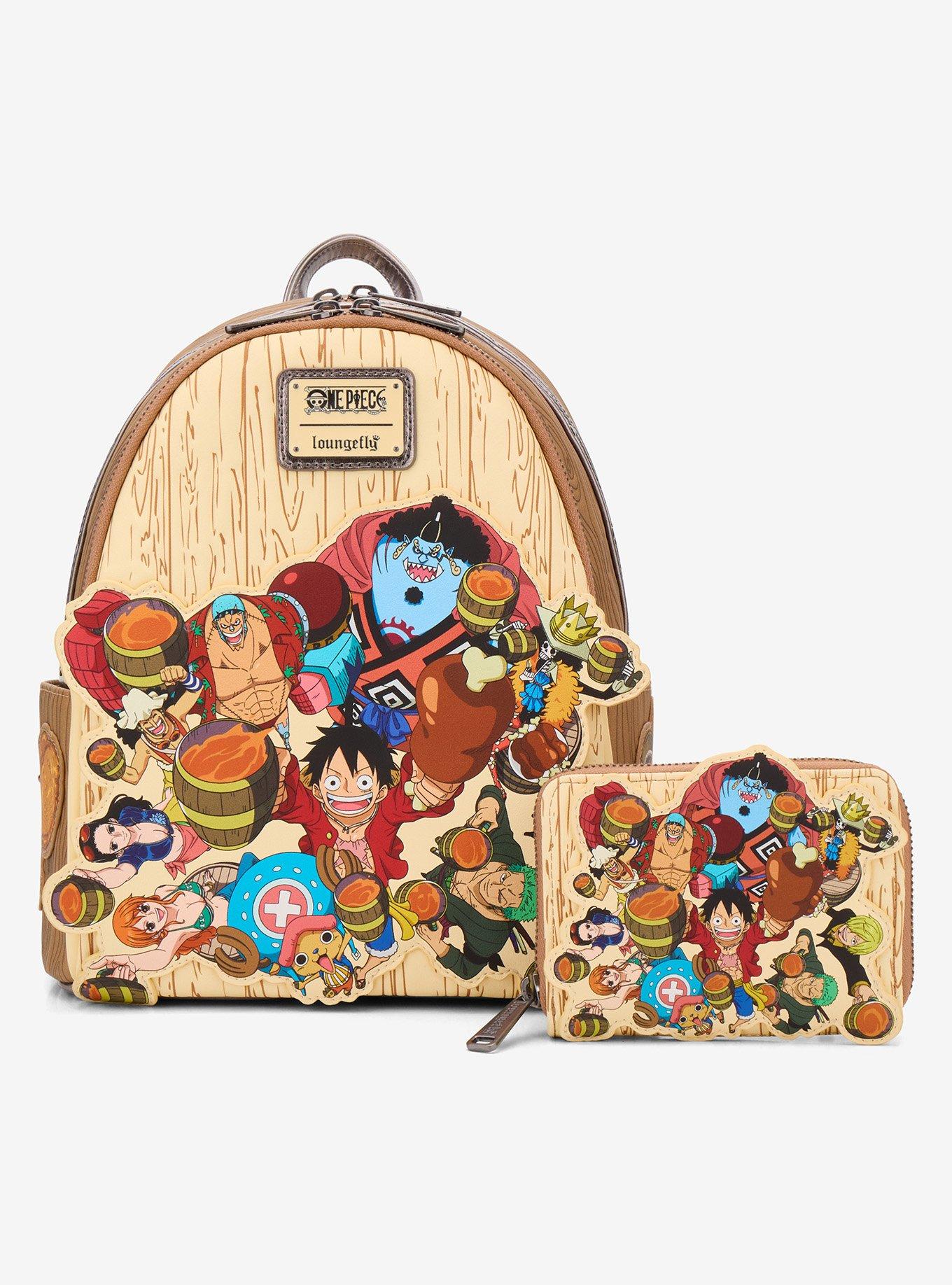 Loungefly One Piece Group Portrait Wood Grain Mini Backpack - BoxLunch Exclusive