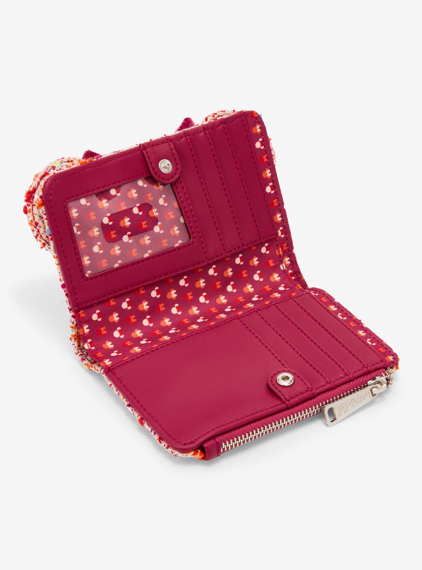 Loungefly Pink Boucl&eacute; Fabric Minnie Mouse Ears Wallet - BoxLunch Exclusive, , alternate