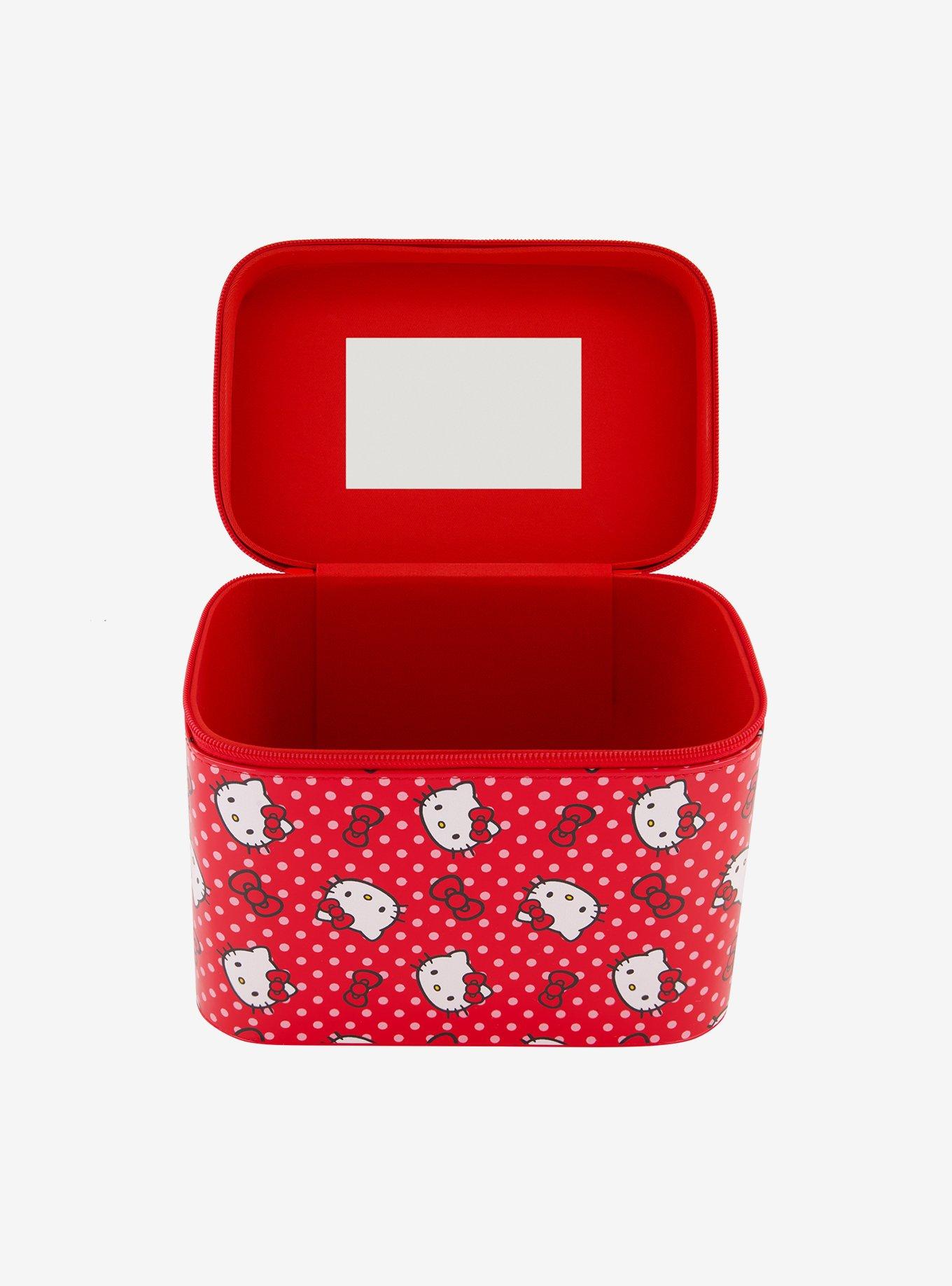 Hello Kitty Red Polka Dot Cosmetic Case Organizer with Mirror, , hi-res