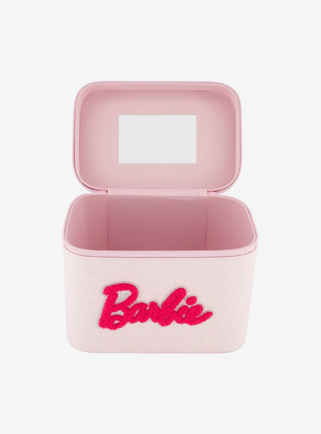 Barbie Glitter Pink Cosmetic Case Organizer with Mirror, , hi-res