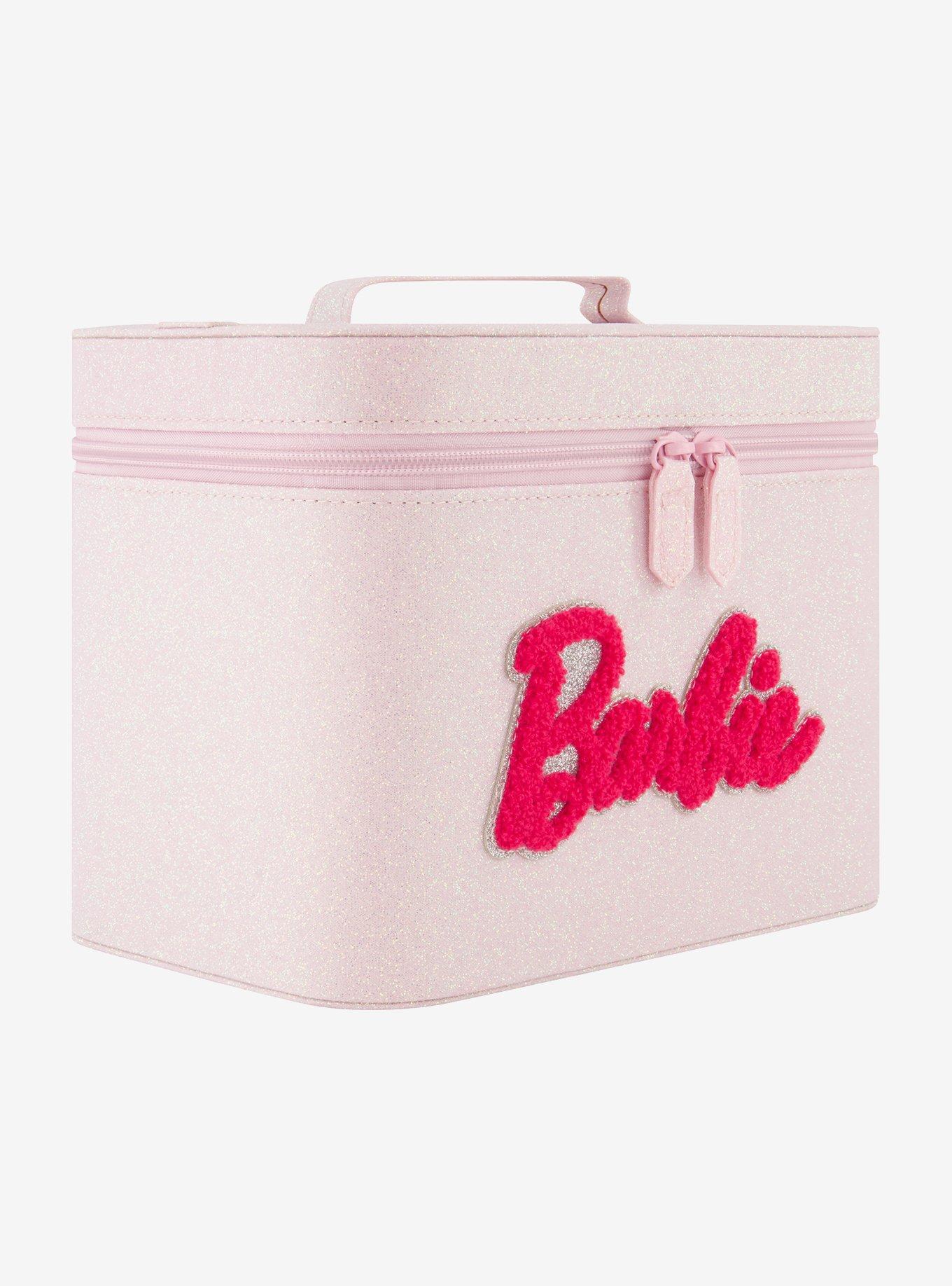 Barbie Glitter Pink Cosmetic Case Organizer with Mirror, , alternate