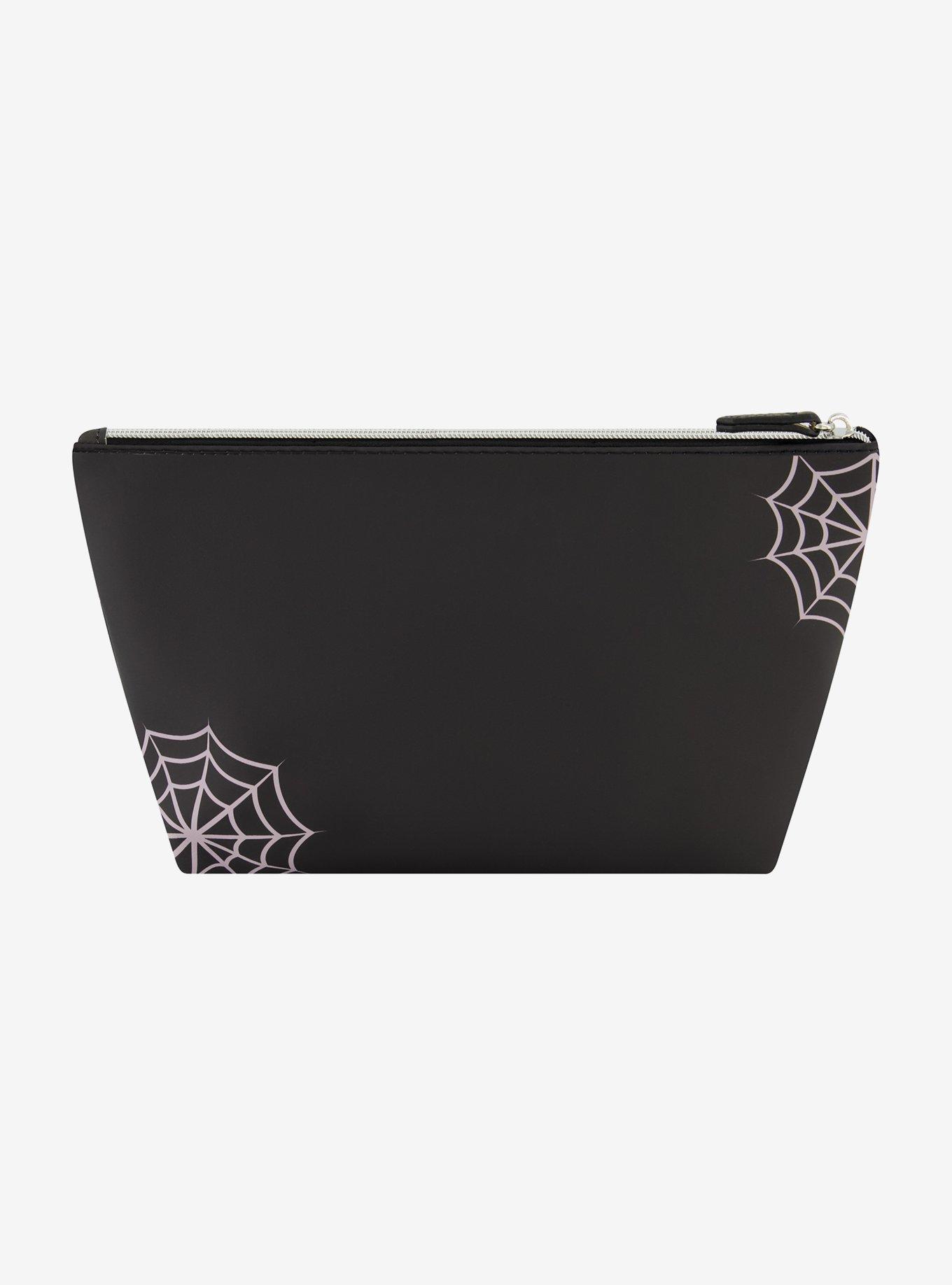 Beetlejuice Logo Spiderweb Cosmetic Travel Bag, , hi-res