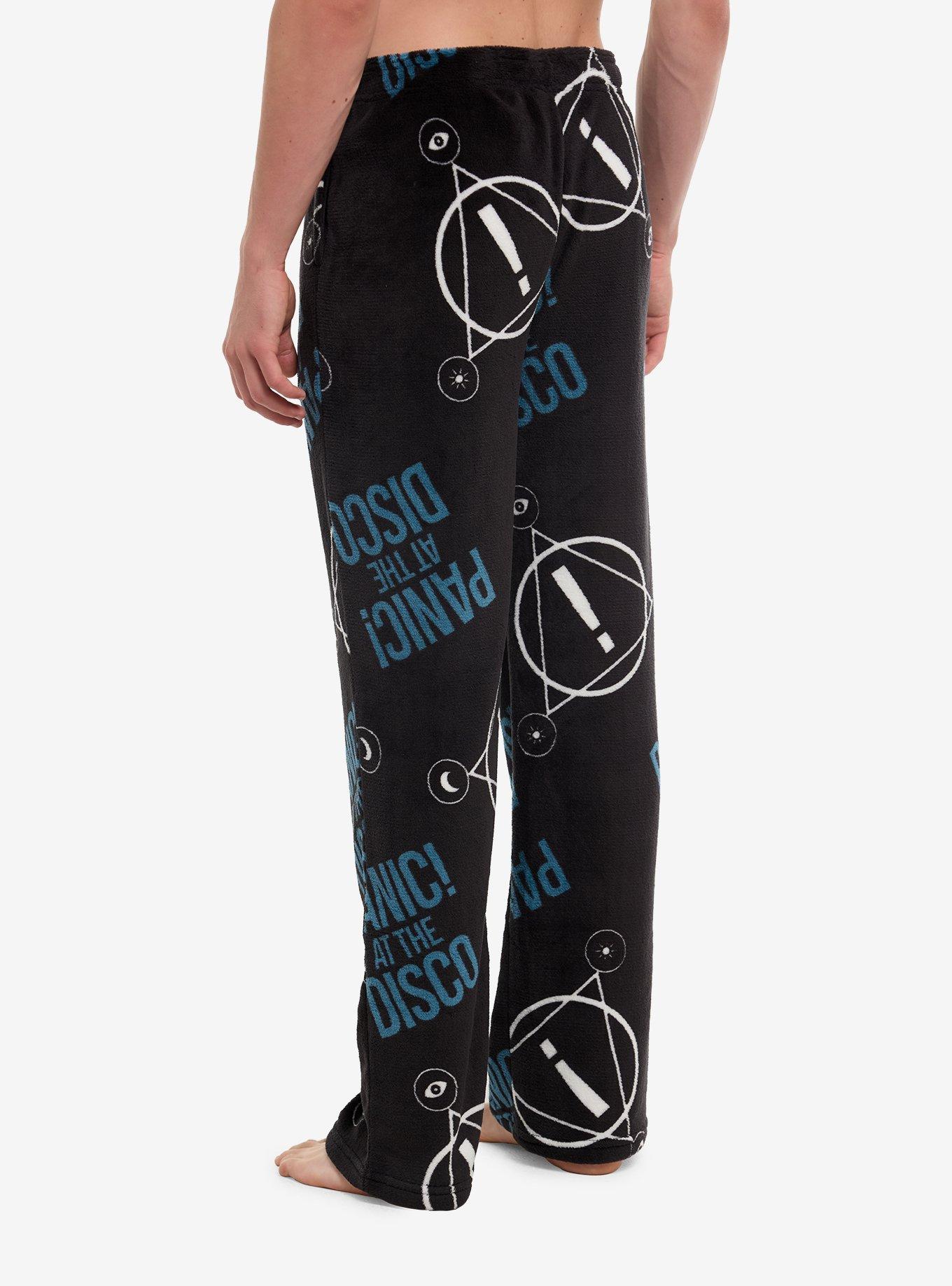 Panic! At The Disco Logo Fuzzy Pajama Pants, , hi-res