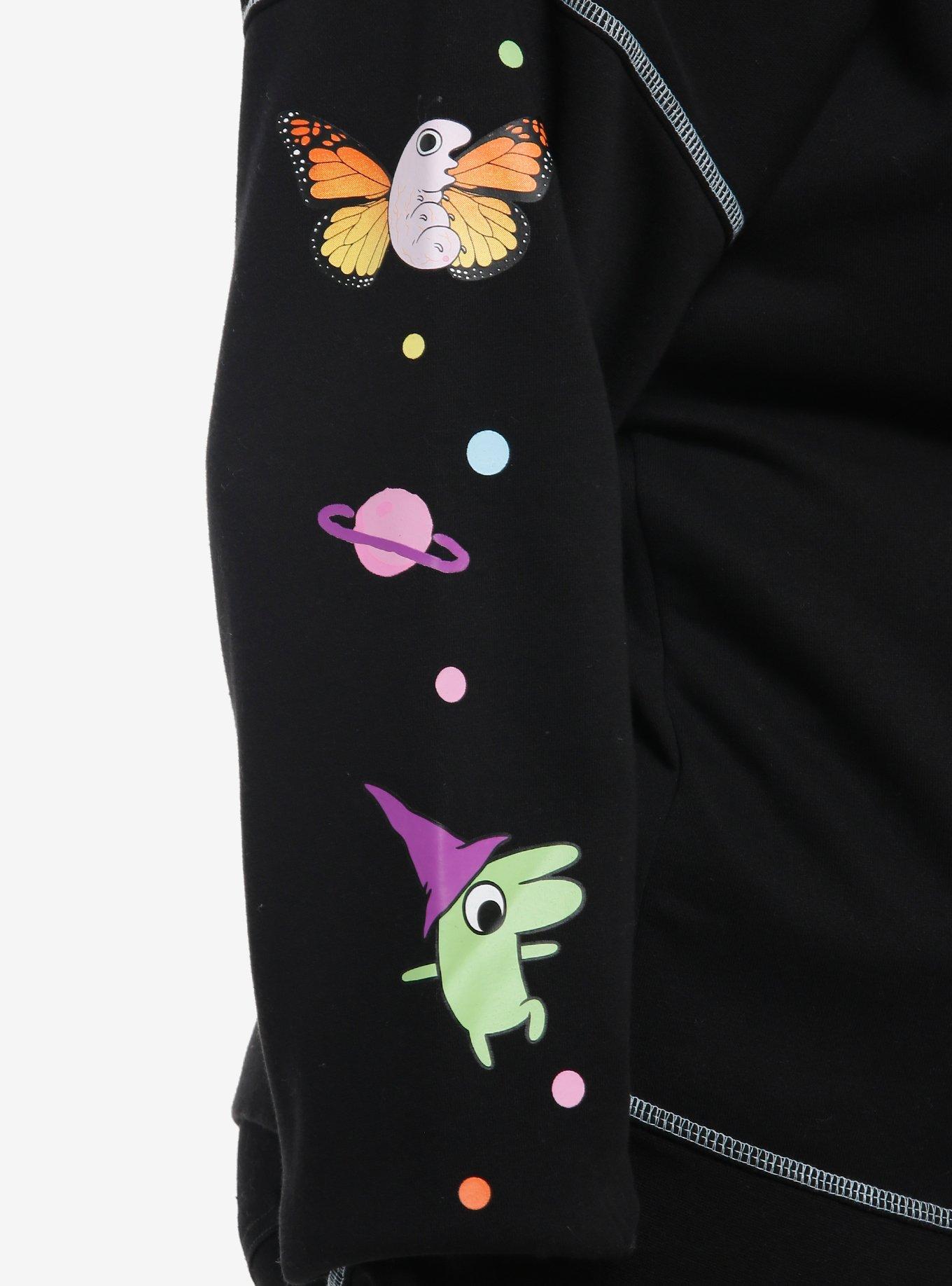 Smiling Friends Character Girls Oversized Hoodie Plus Size, MULTI, alternate