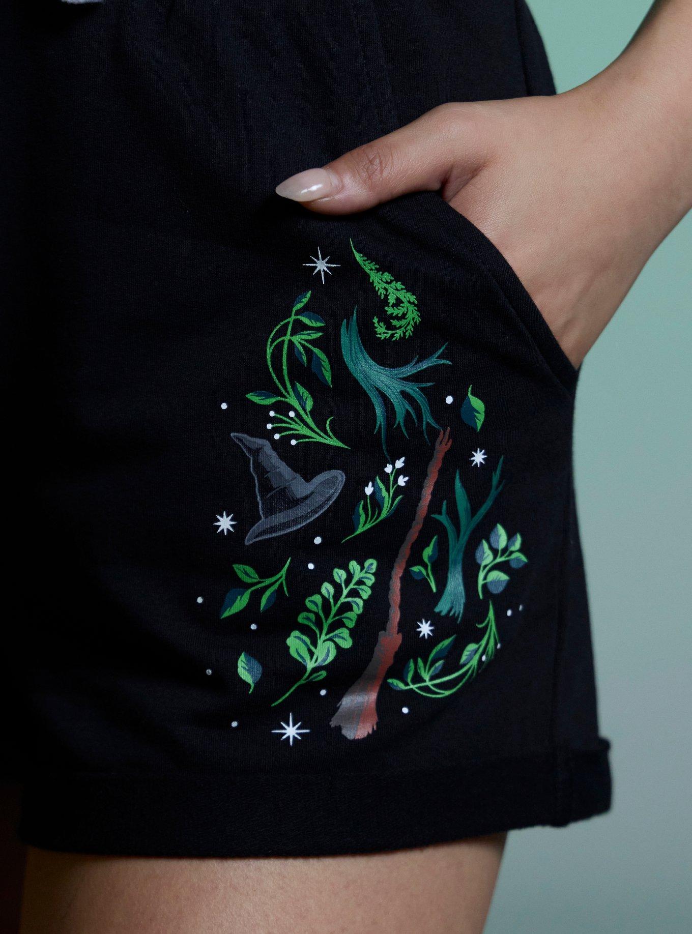 Her Universe Wicked Elphaba Split Lounge Shorts, MULTI, alternate