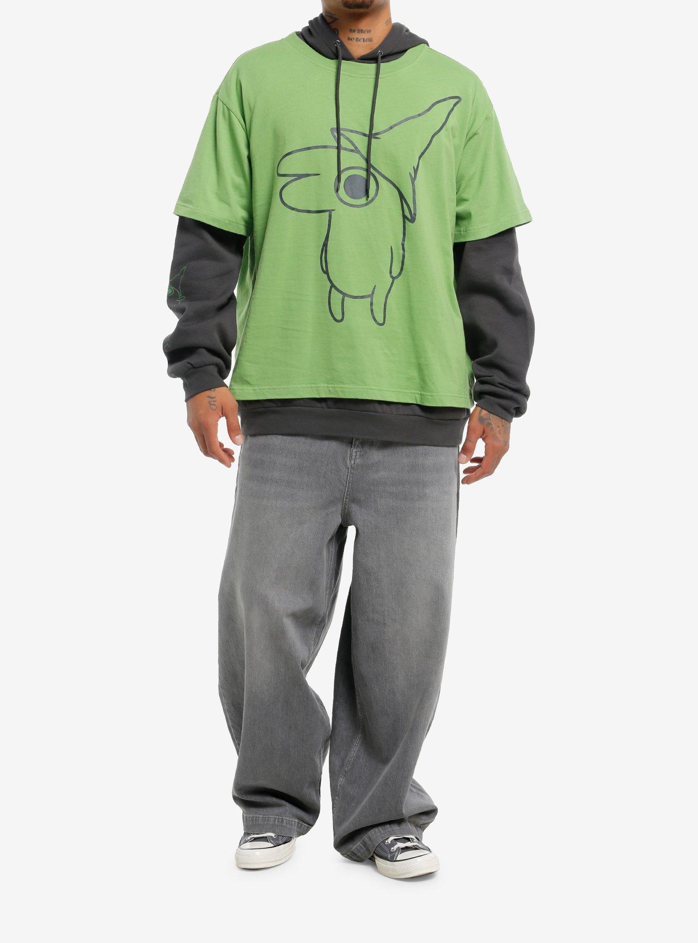 Smiling Friends Glep Twofer Hoodie, GREEN, alternate