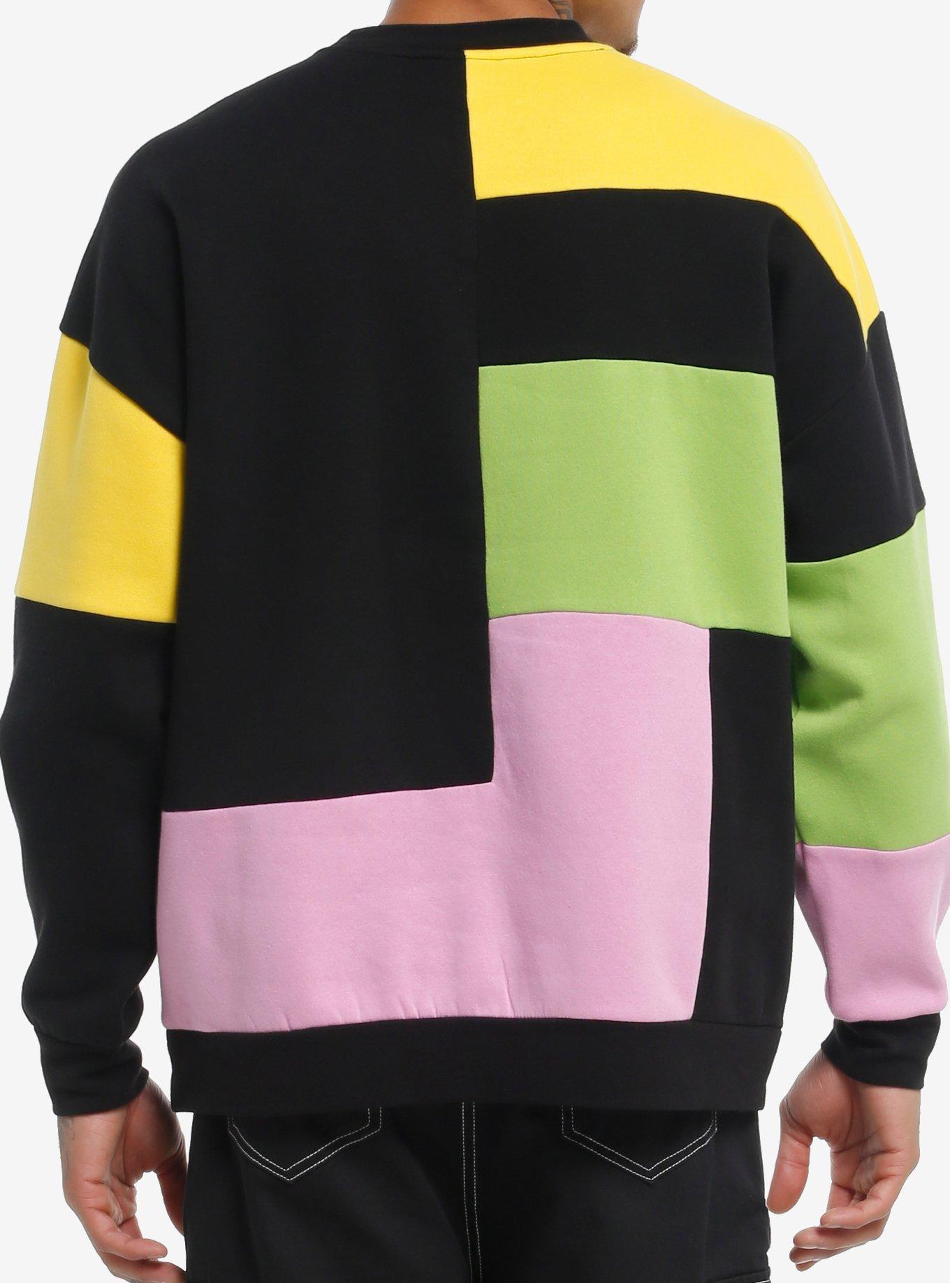 Smiling Friends Character Color-Block Sweater, MULTI, alternate
