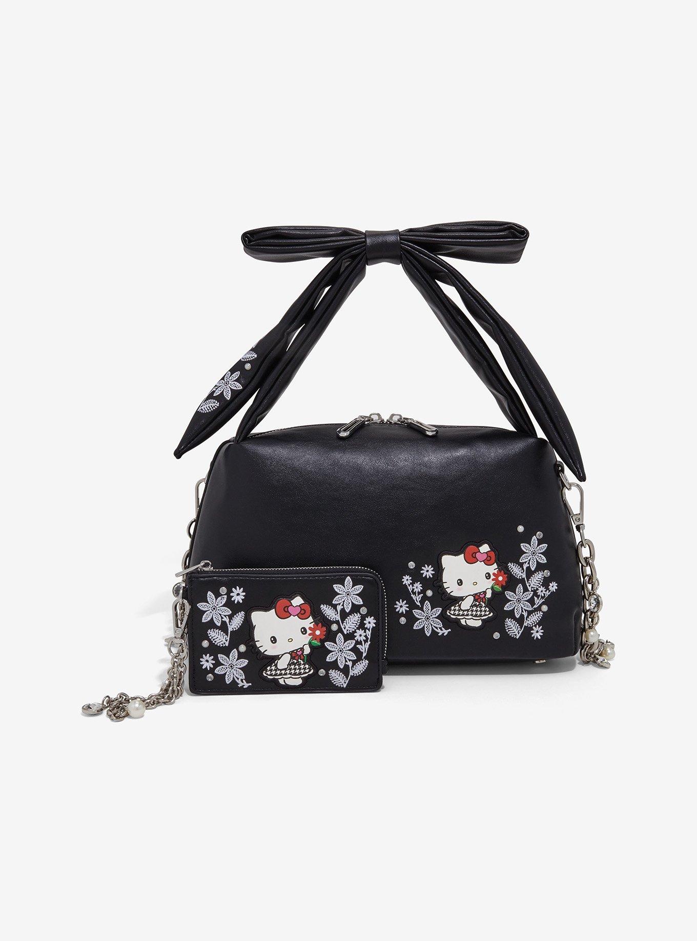 Sanrio Hello Kitty Houndstooth Floral Cardholder with Wristlet - BoxLunch Exclusive, , alternate