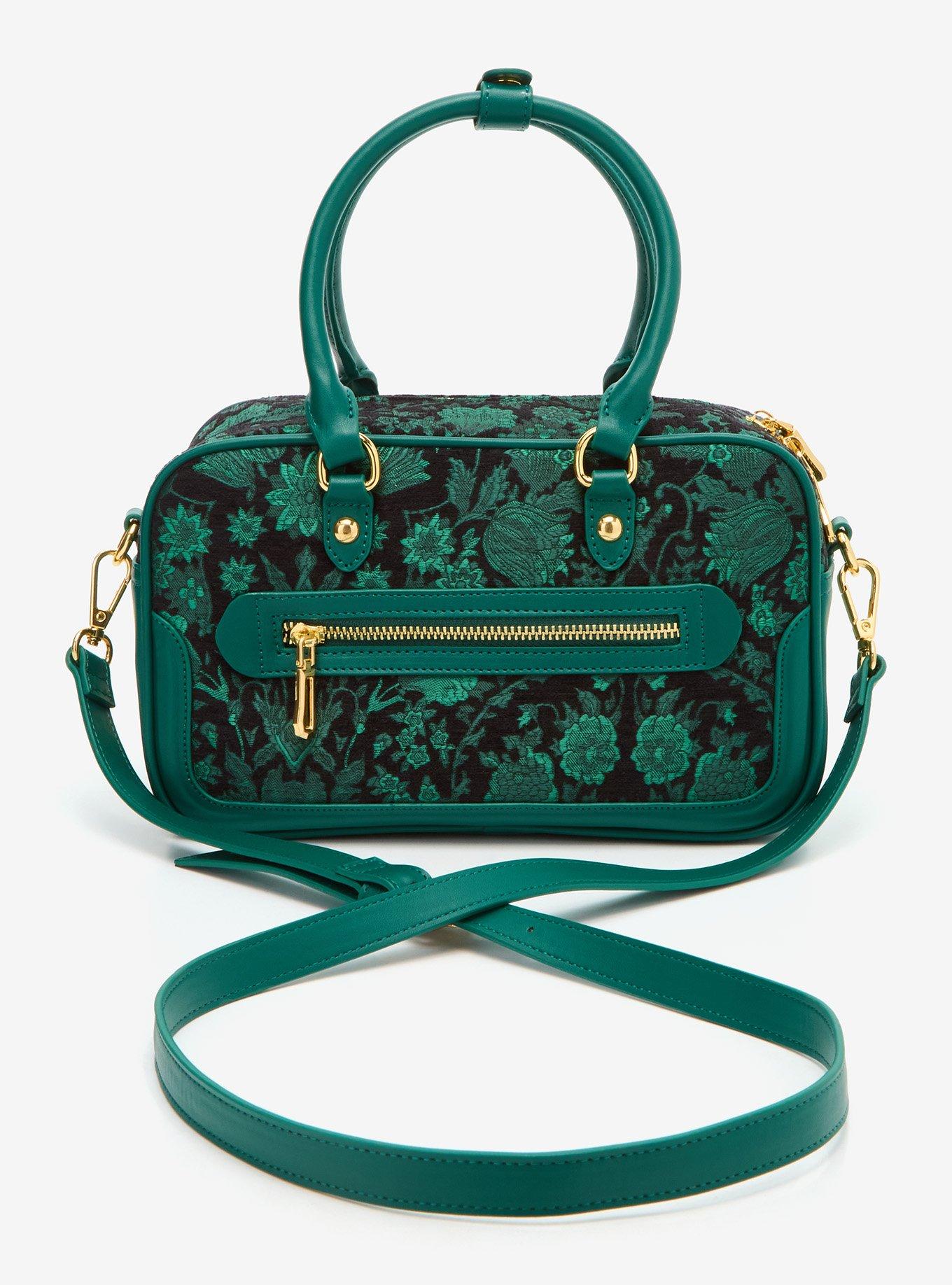 Wicked Oz Green Floral Handbag with Bag Chain - BoxLunch Exclusive, , alternate