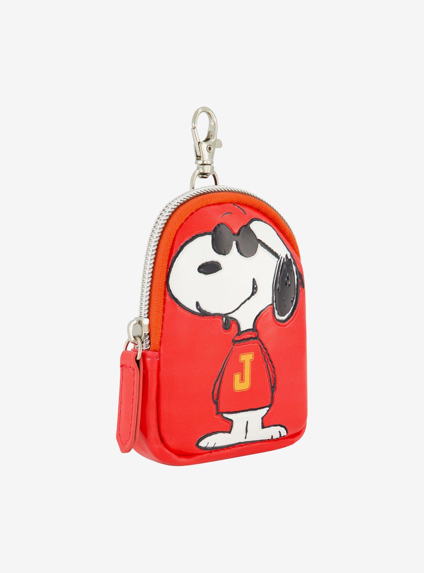 Peanuts Snoopy "J" Full Pose Coin Purse with Keychain Clip, , alternate
