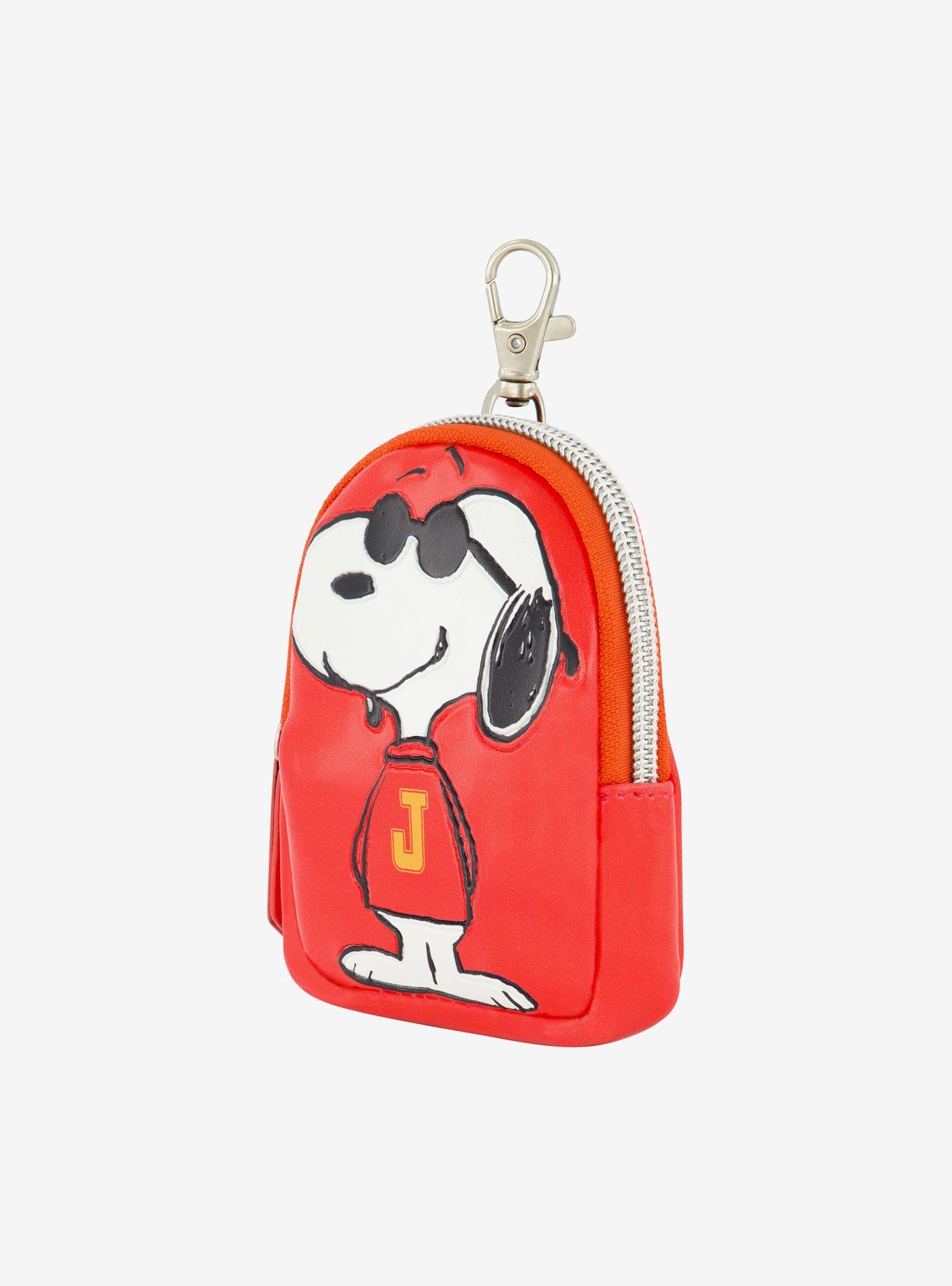 Peanuts Snoopy "J" Full Pose Coin Purse with Keychain Clip, , alternate