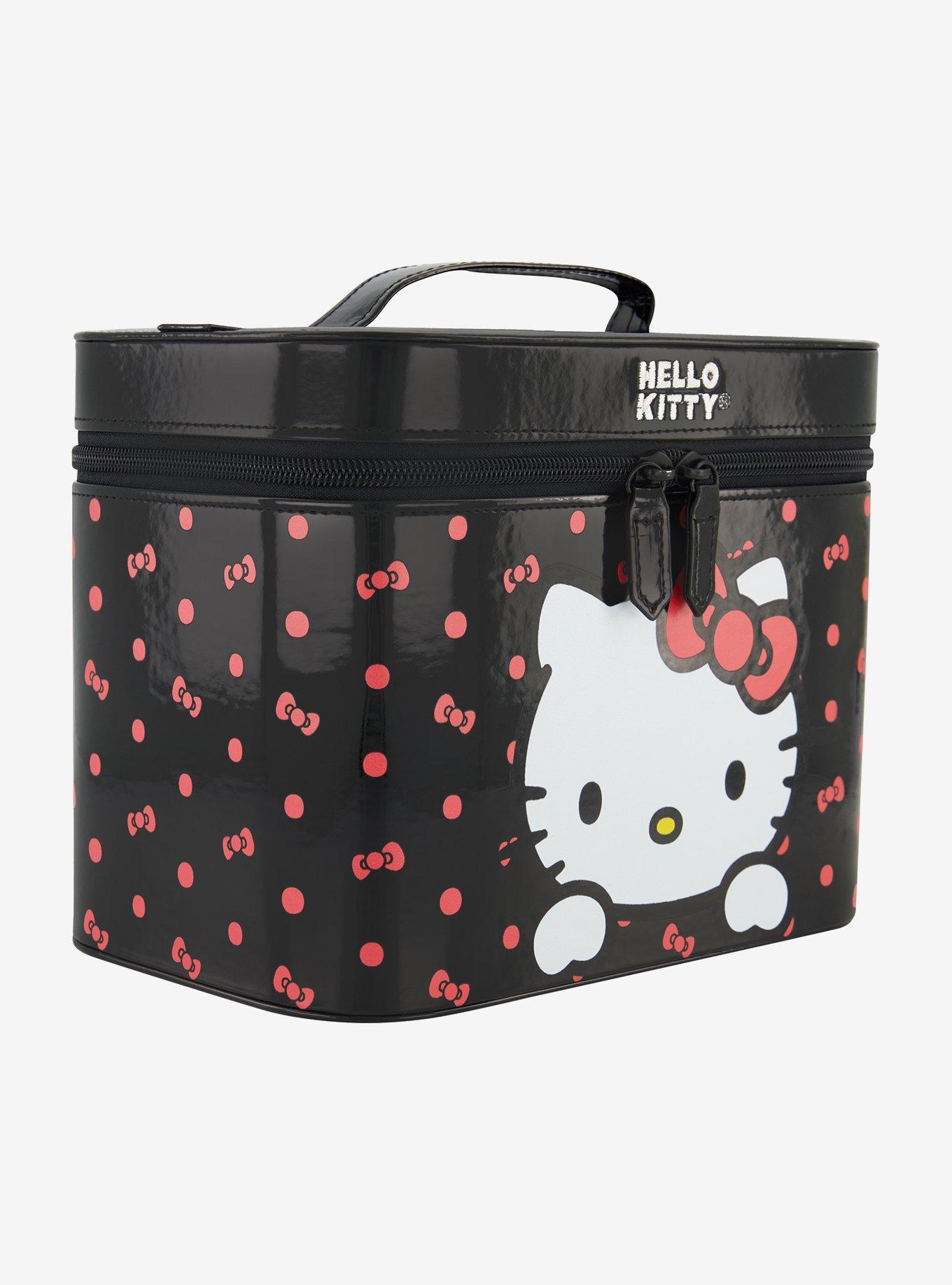 Hello Kitty Polka Dot Bow Cosmetic Case Organizer with Mirror, , alternate