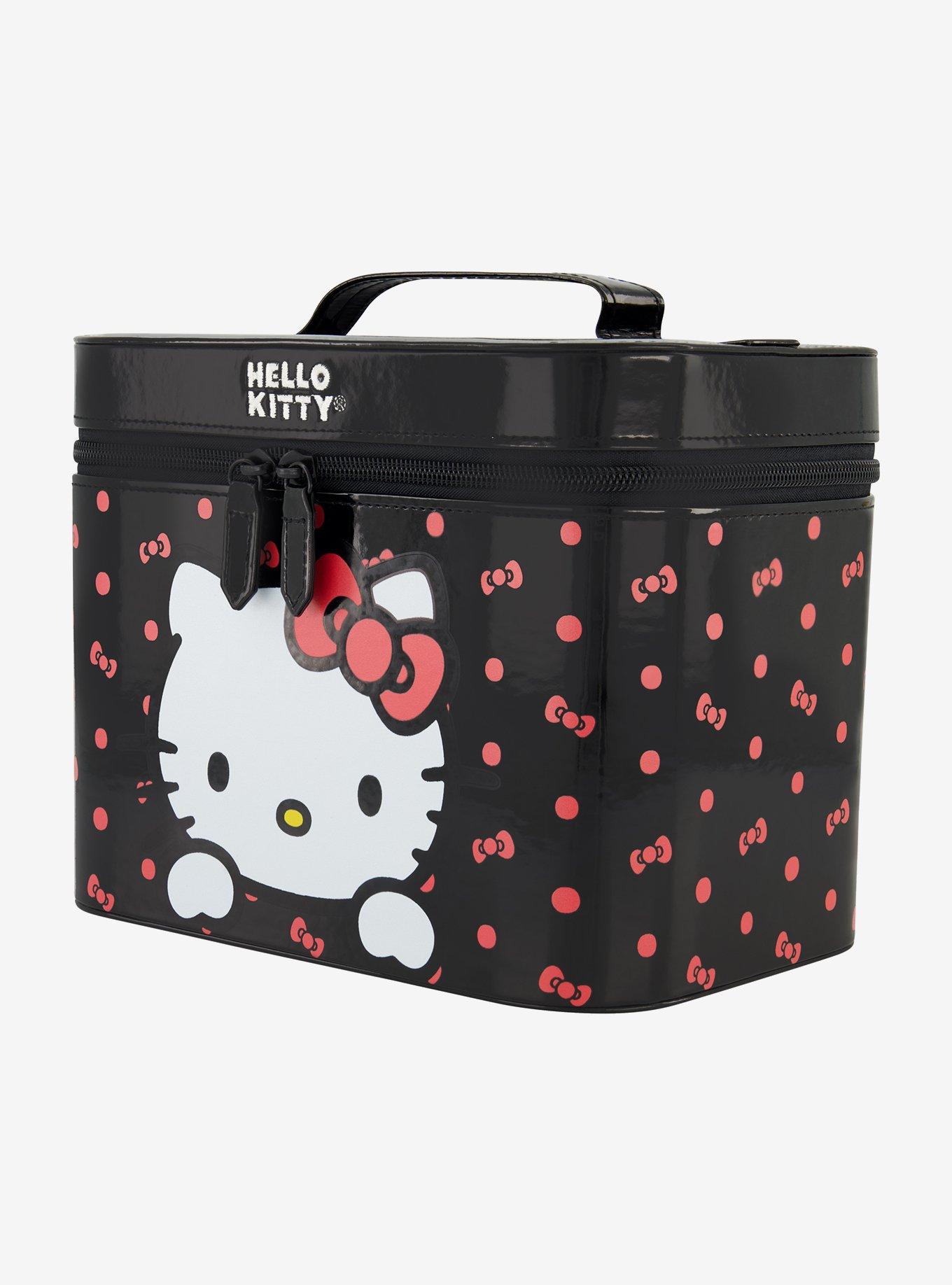 Hello Kitty Polka Dot Bow Cosmetic Case Organizer with Mirror, , alternate