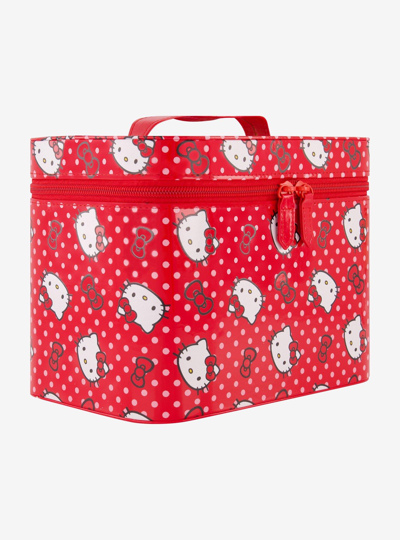 Hello Kitty Red Polka Dot Cosmetic Case Organizer with Mirror, , alternate