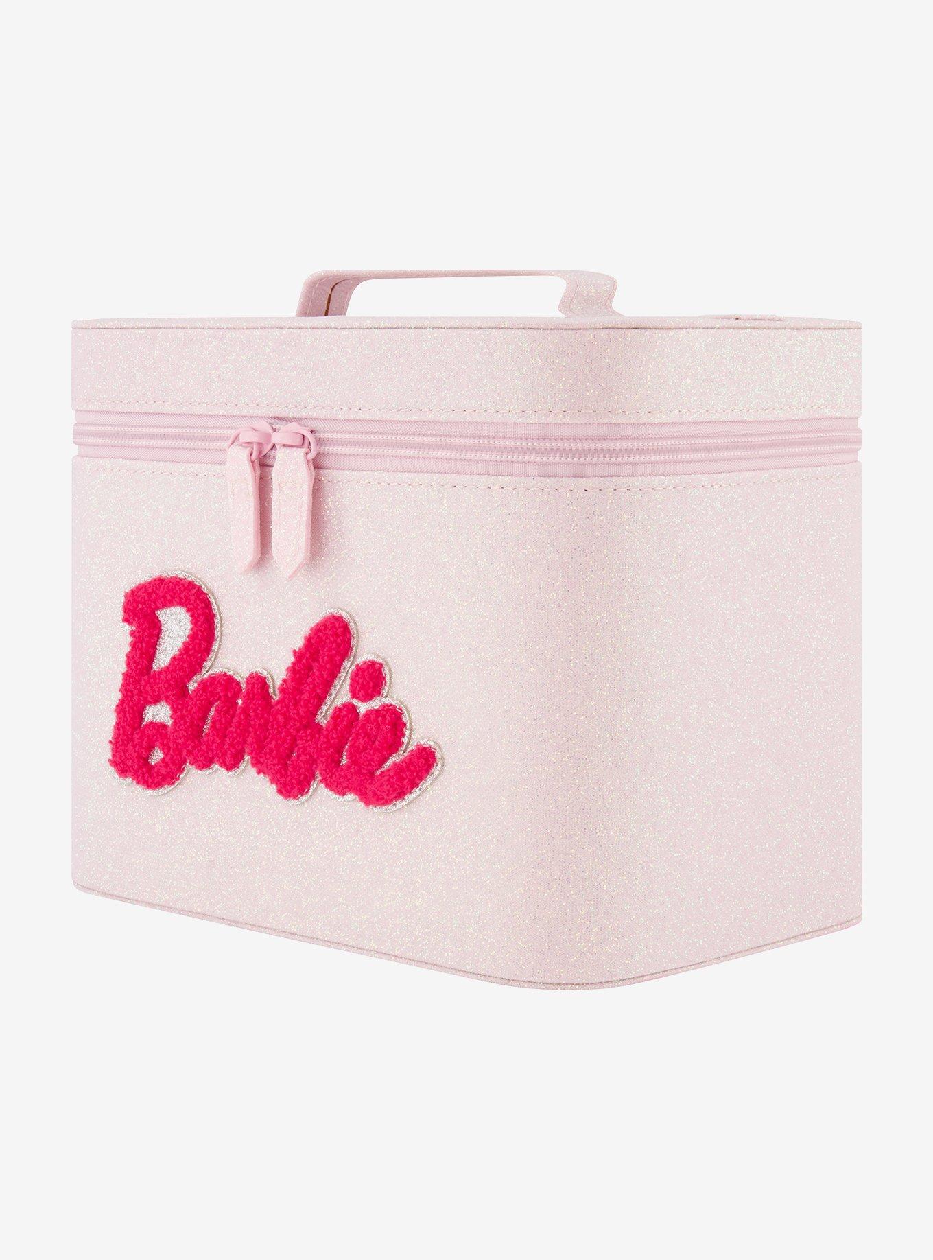 Barbie Glitter Pink Cosmetic Case Organizer with Mirror, , alternate