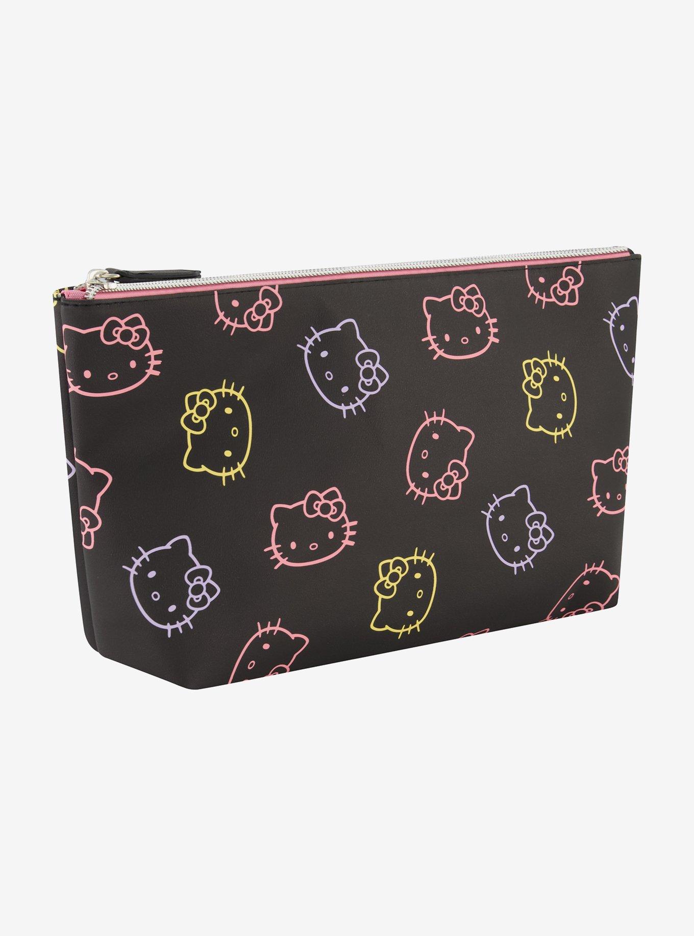 Hello Kitty Faces Neon Outline Cosmetic Travel Bag, , alternate