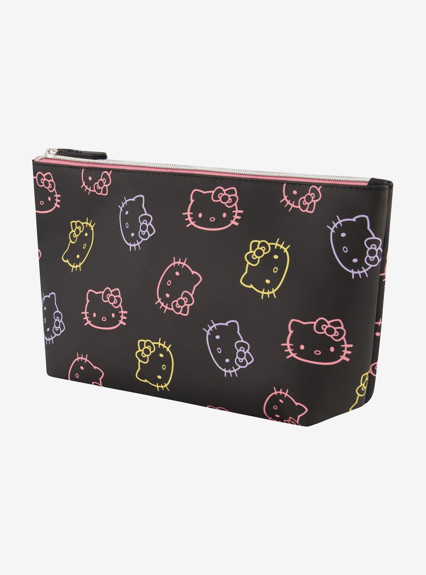 Hello Kitty Faces Neon Outline Cosmetic Travel Bag, , alternate
