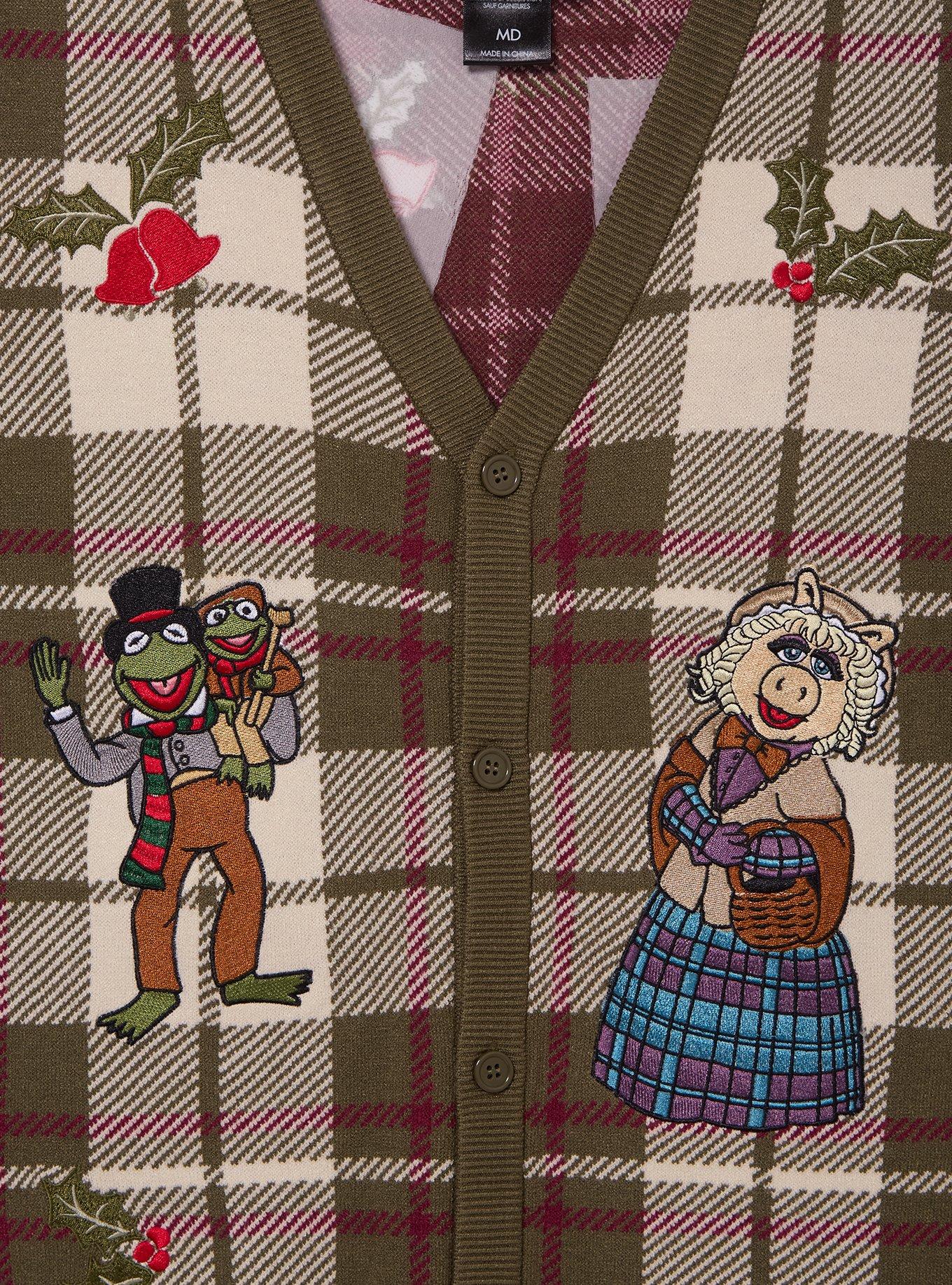 The Muppets Christmas Carol Embroidered Plaid Sweater Vest - BoxLunch Exclusive, MULTI, alternate