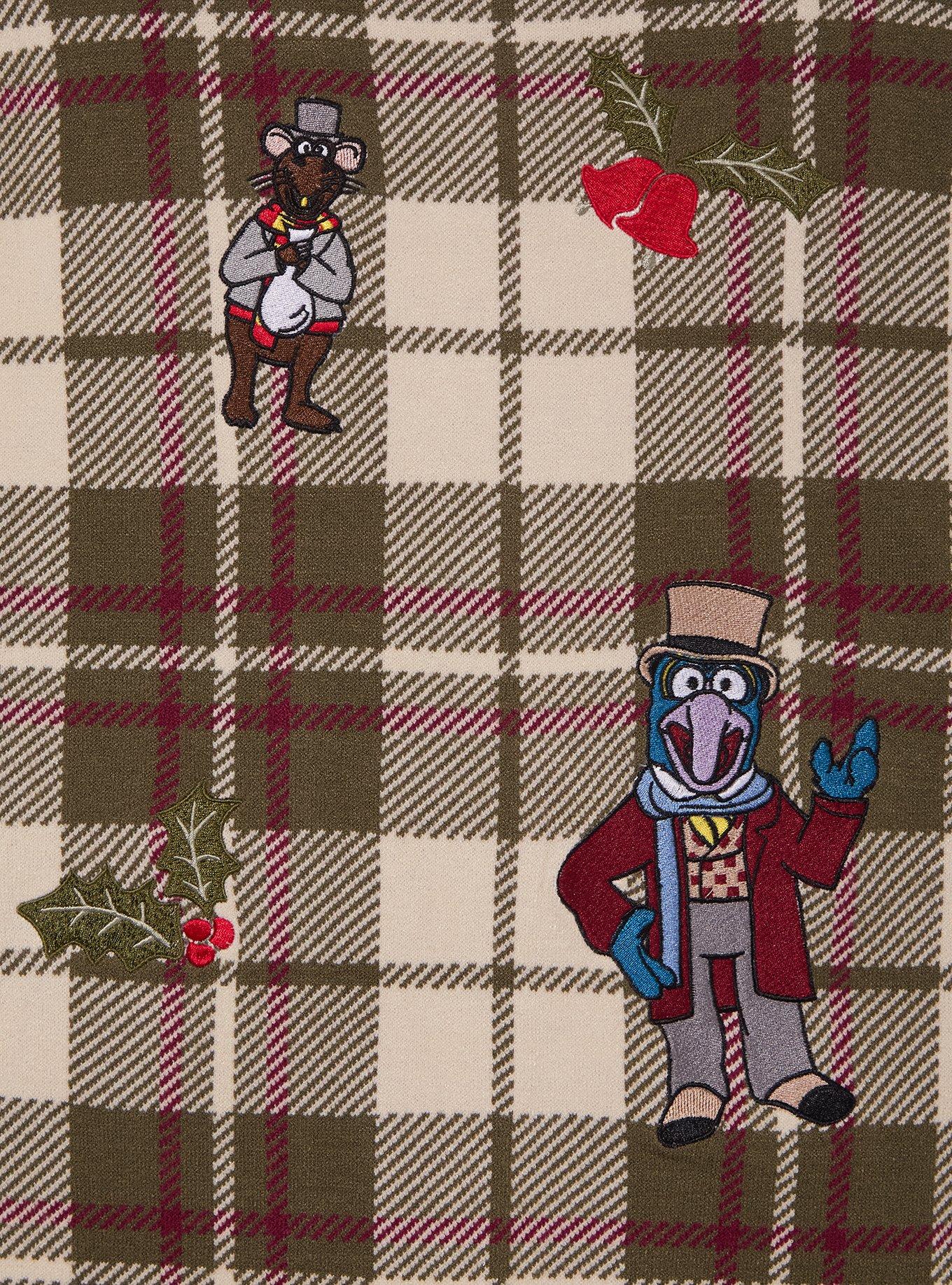 The Muppets Christmas Carol Embroidered Plaid Sweater Vest - BoxLunch Exclusive, MULTI, alternate