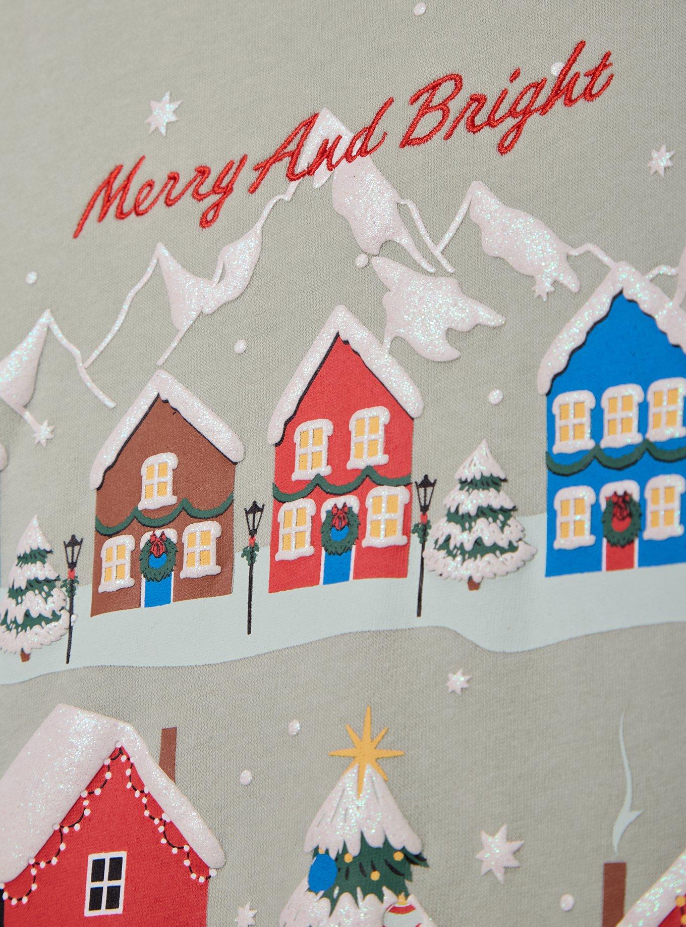 Disney Mickey & Friends Holiday Scene Women's Crewneck - BoxLunch Exclusive, , hi-res