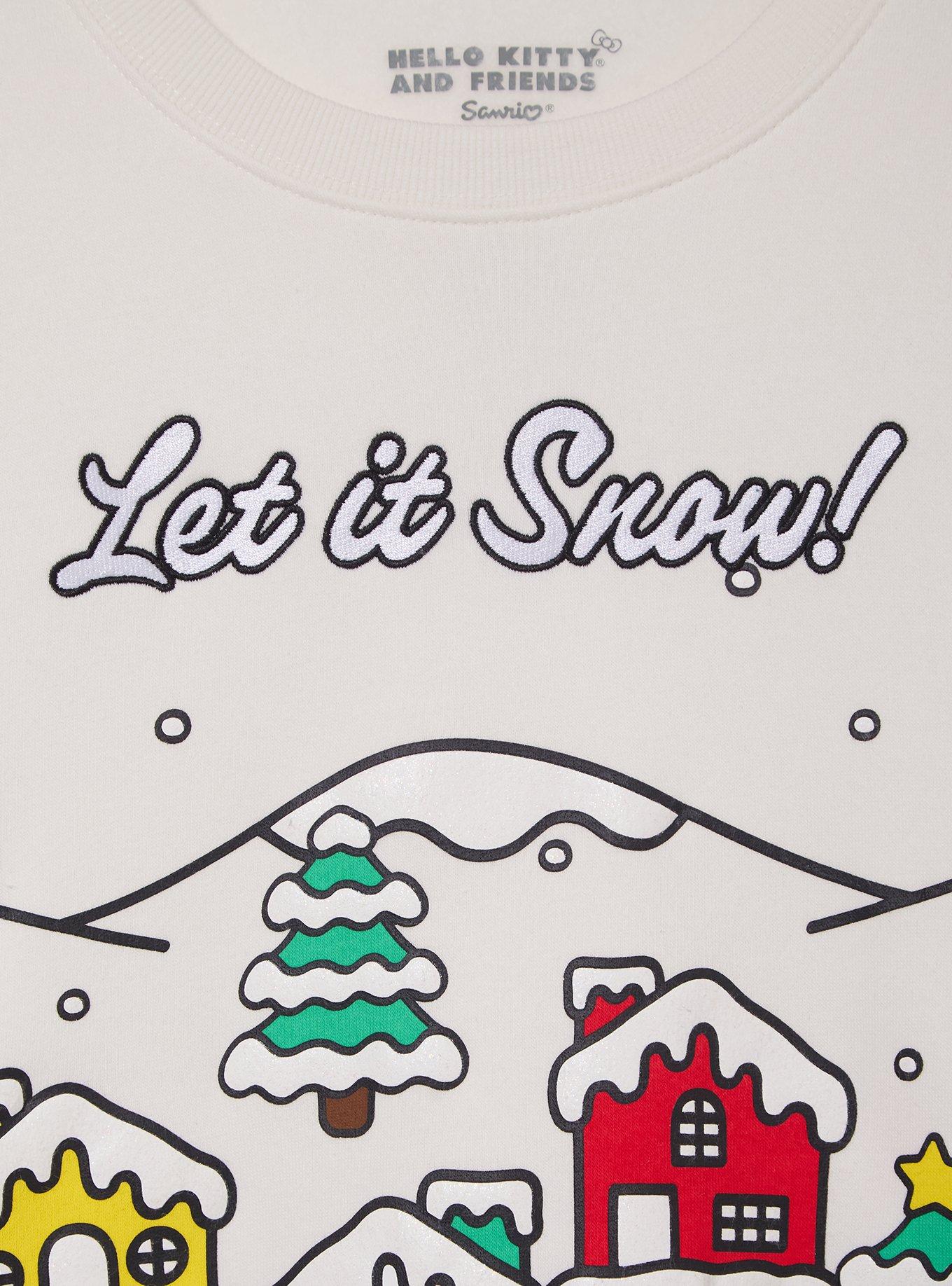 Sanrio Hello Kitty and Friends Snowy Scene Crewneck - BoxLunch Exclusive, OFF WHITE, alternate