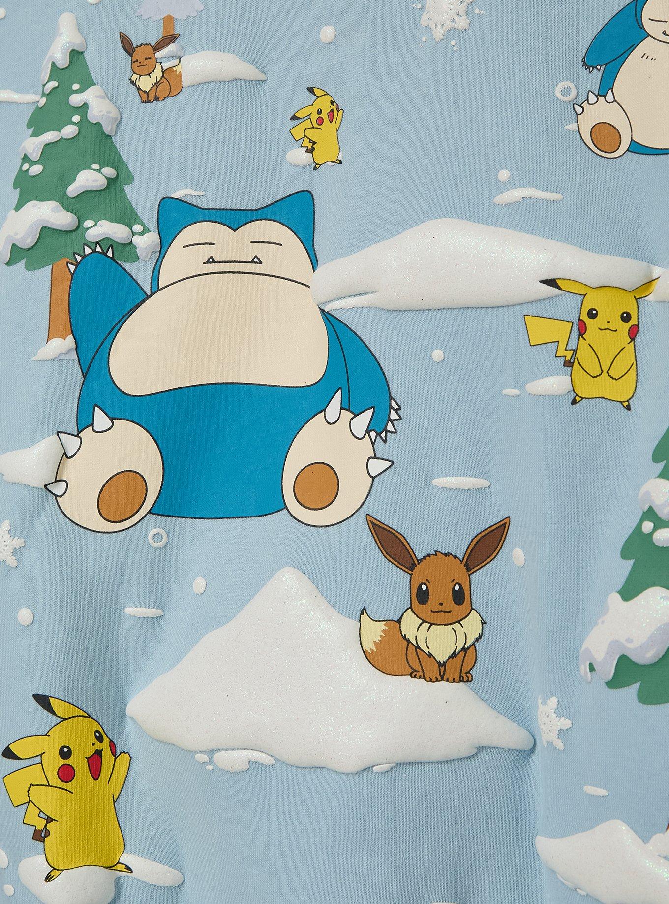Pokémon Winter Scene Allover Print Women's Crewneck - BoxLunch Exclusive, , hi-res
