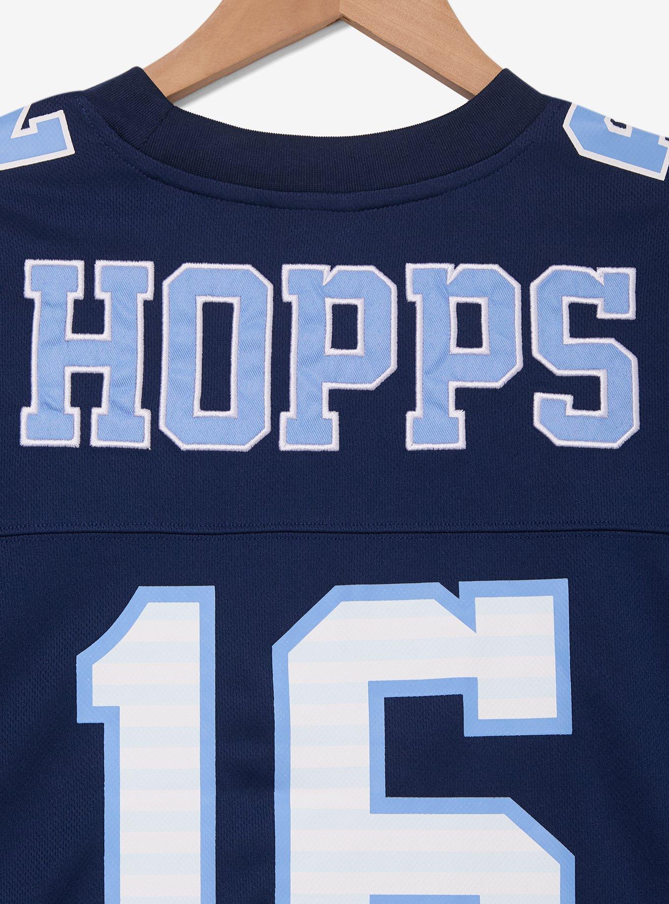 Disney Zootopia Judy Hopps Women's Cropped Football Jersey - BoxLunch Exclusive, NAVY, alternate