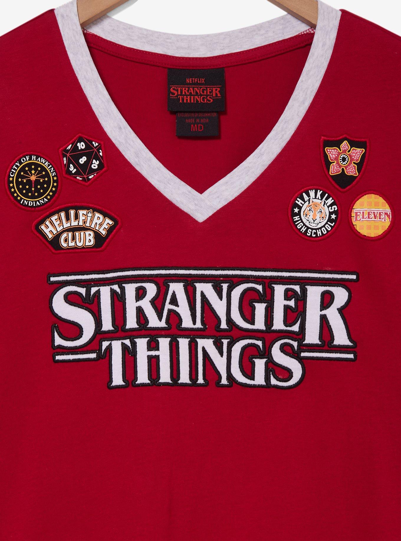 Stranger Things Patches Women's Cropped T-Shirt - BoxLunch Exclusive