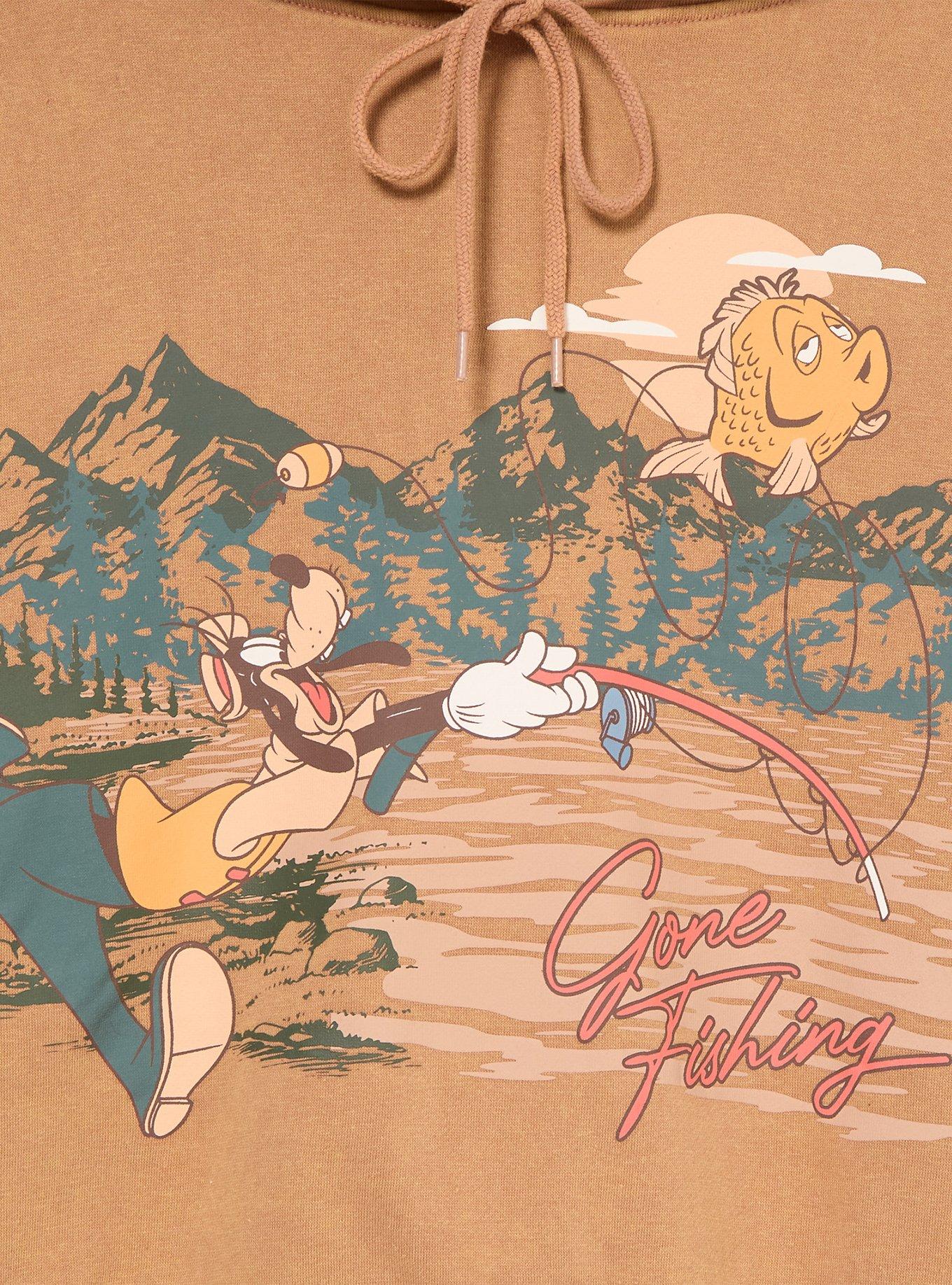 Disney A Goofy Movie Gone Fishing Women's Cropped Hoodie - BoxLunch Exclusive, , hi-res