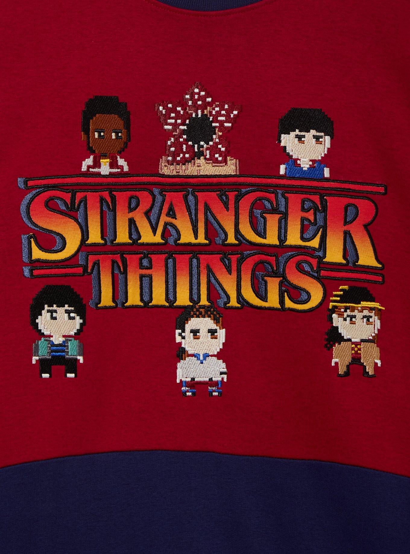 Stranger Things Chibi Panel Women's Crewneck — BoxLunch Exclusive, MULTI, alternate