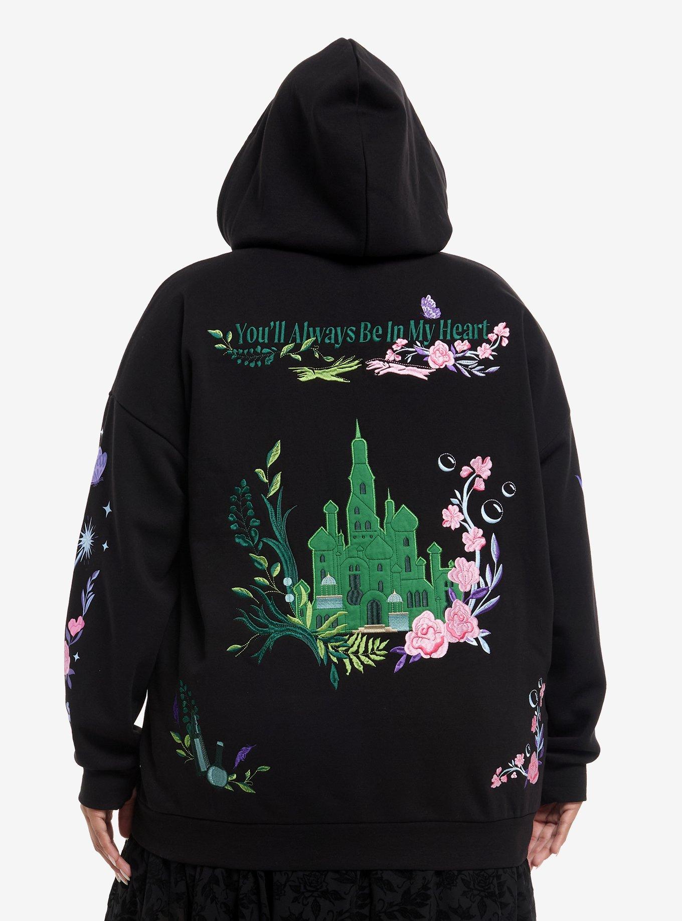 Her Universe Wicked Elphaba & Glinda Duo Embroidered Hoodie Plus Size, MULTI, alternate