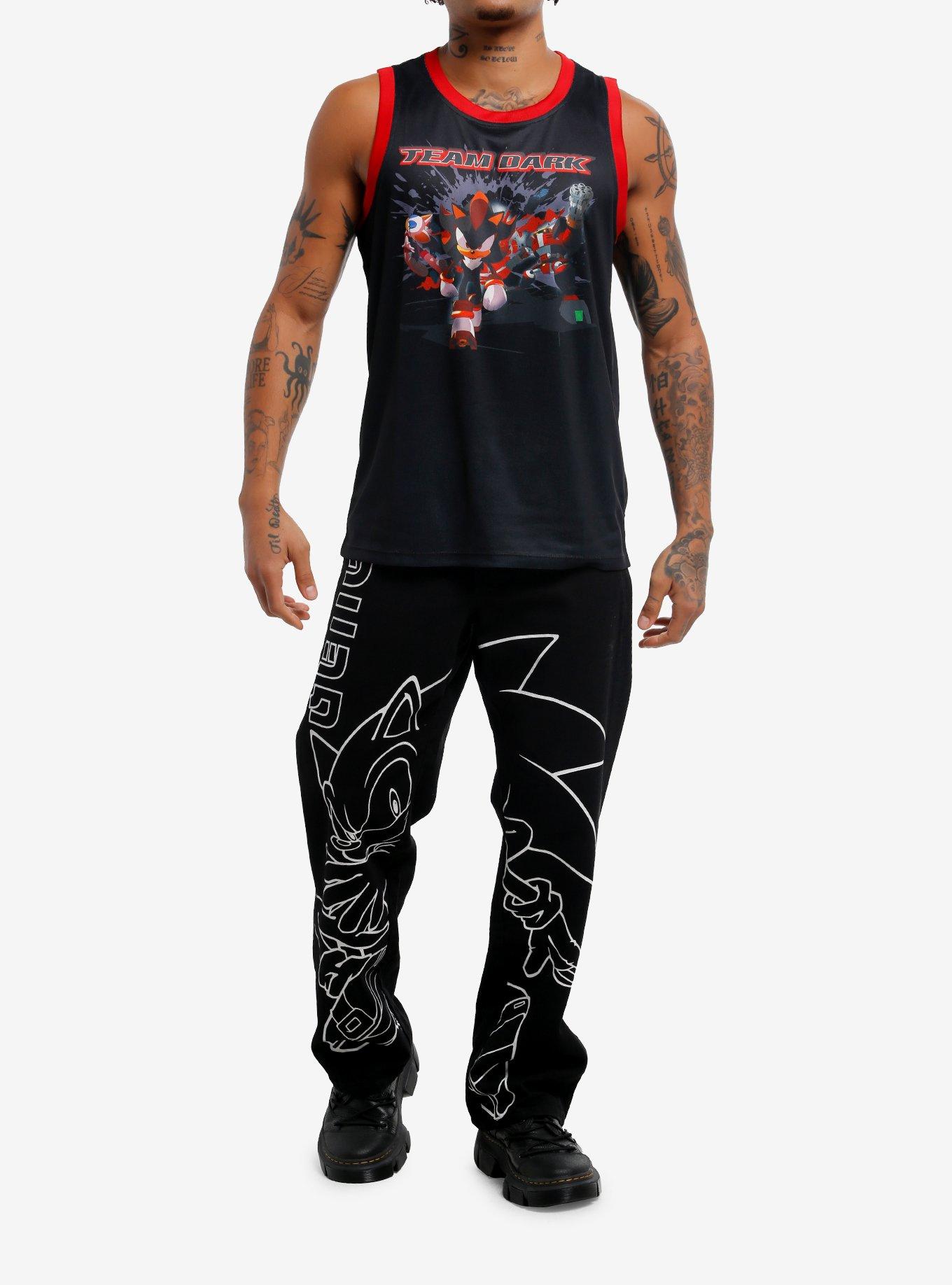 Sonic X Shadow Generations: Dark Beginnings Team Dark Basketball Jersey, BLACK, alternate