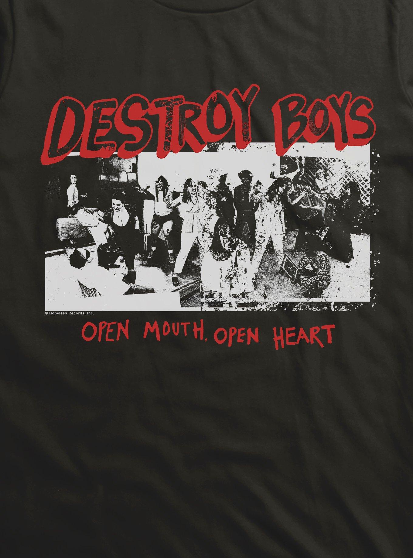 Destroy Boys Open Mouth Open Heart T-Shirt, , hi-res