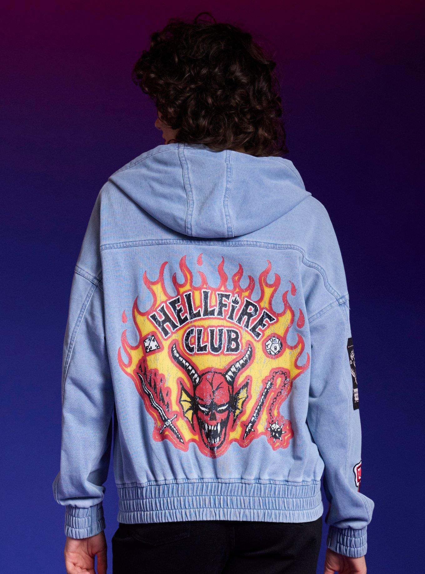Stranger Things Hellfire Patches Hoodie, , hi-res