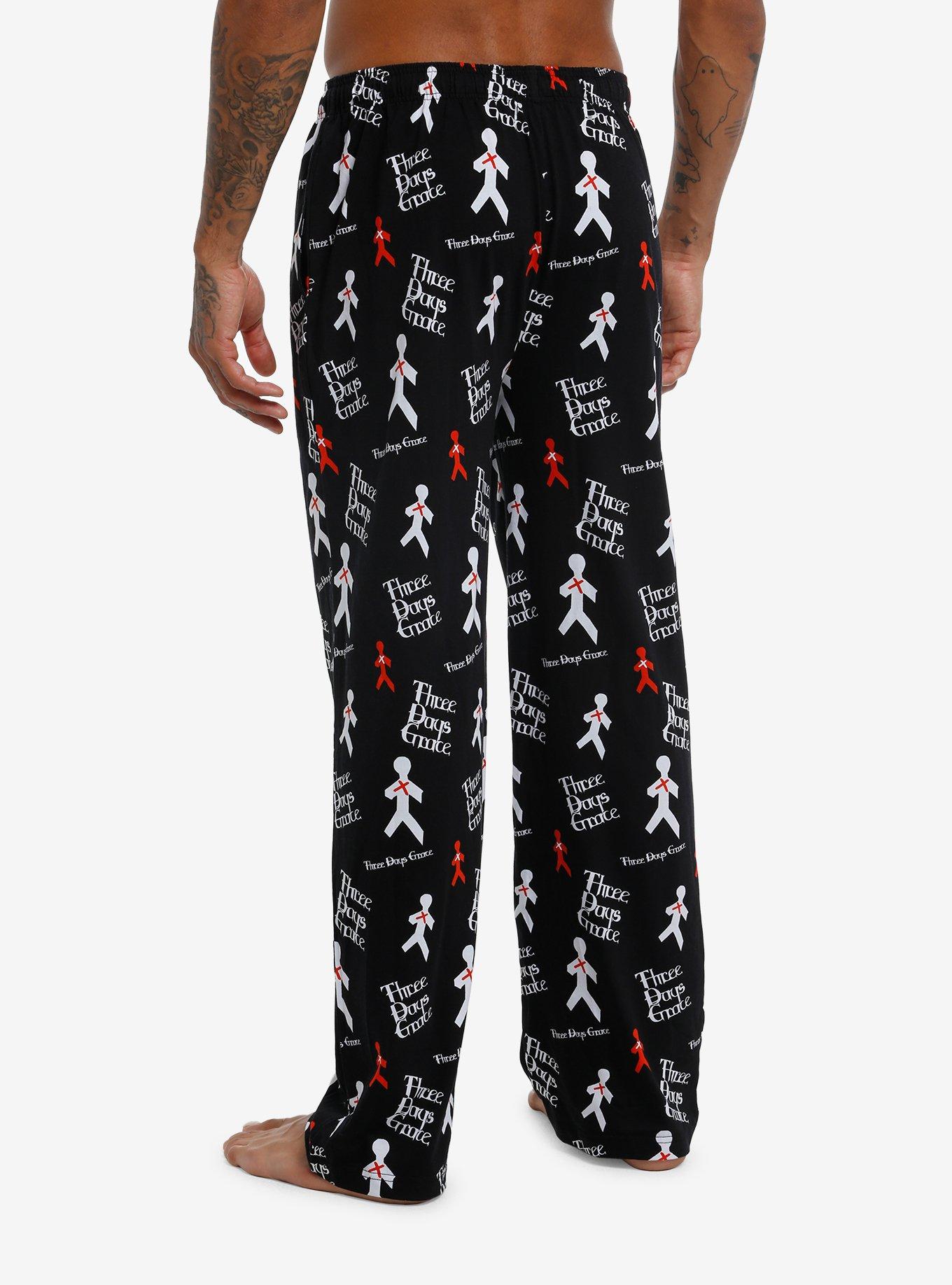 Three Days Grace Allover Print Pajama Pants, , hi-res