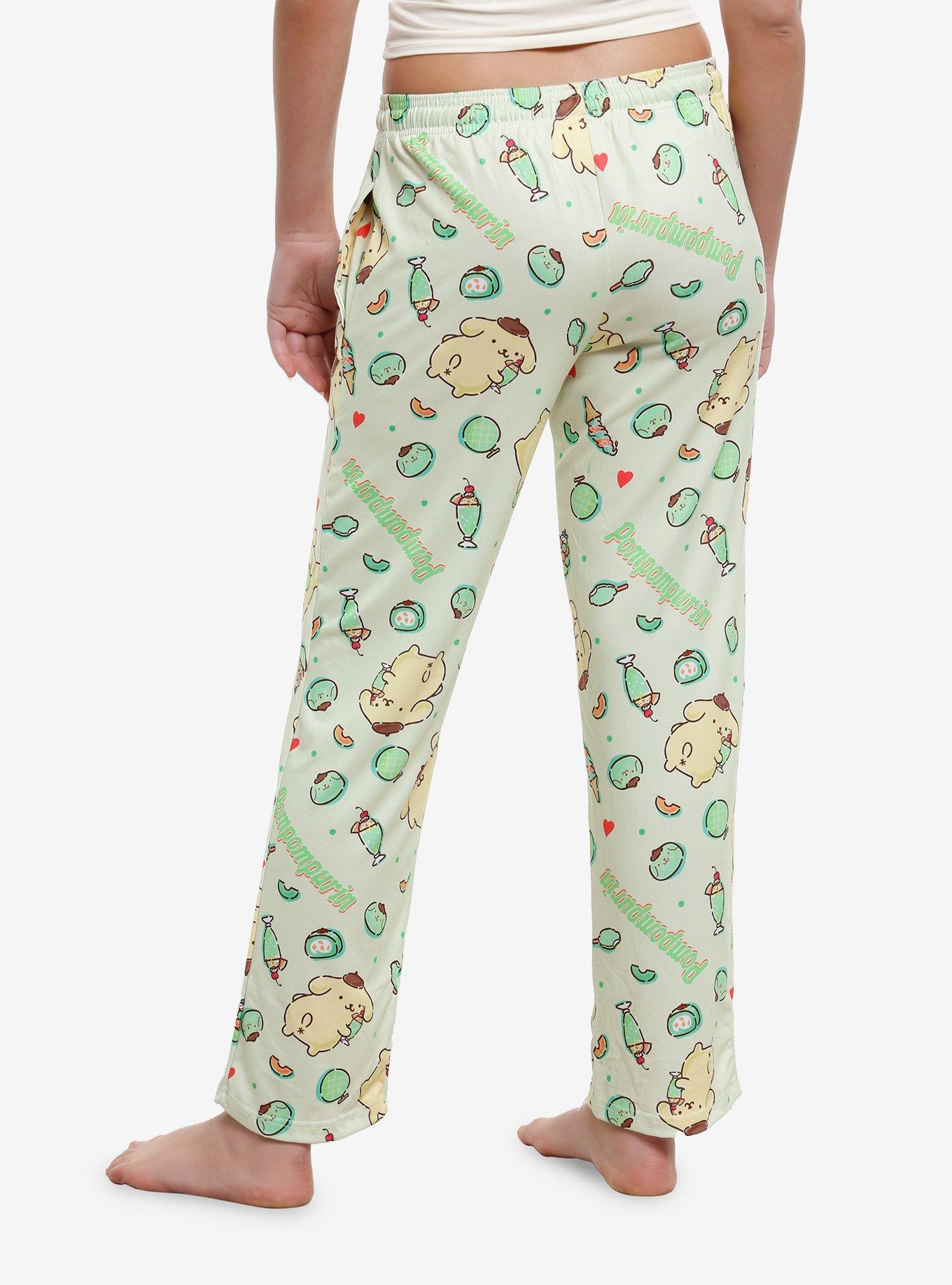 Pompompurin Melon Allover Print Pajama Pants, , hi-res